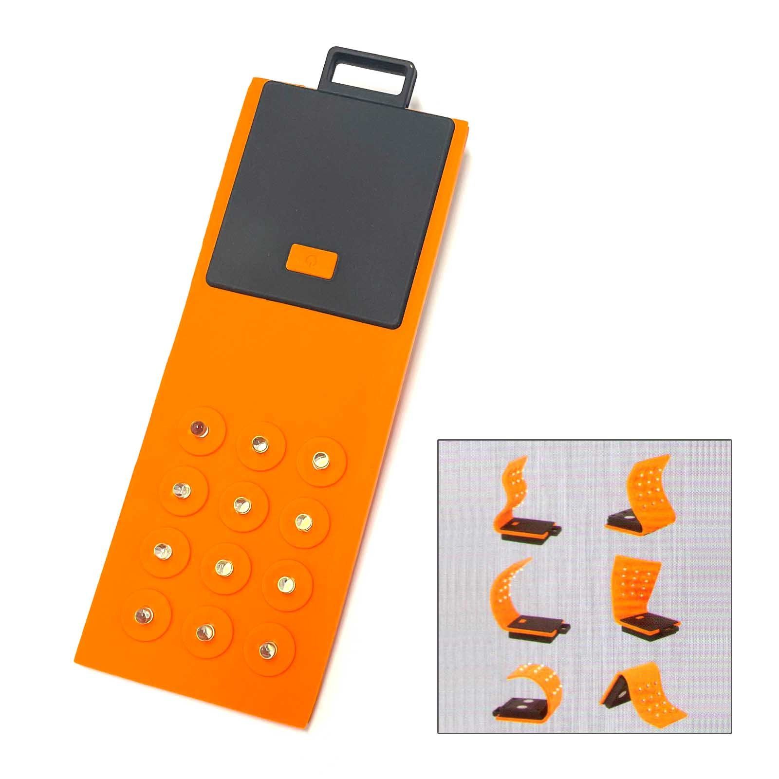 HAC24 Arbeitsleuchte Flexible Silikon Arbeitslampe Lampe Werkstattlampe Leuchte, LED fest integriert, Tageslichtweiß, 12 LEDs mit Magenthalterung