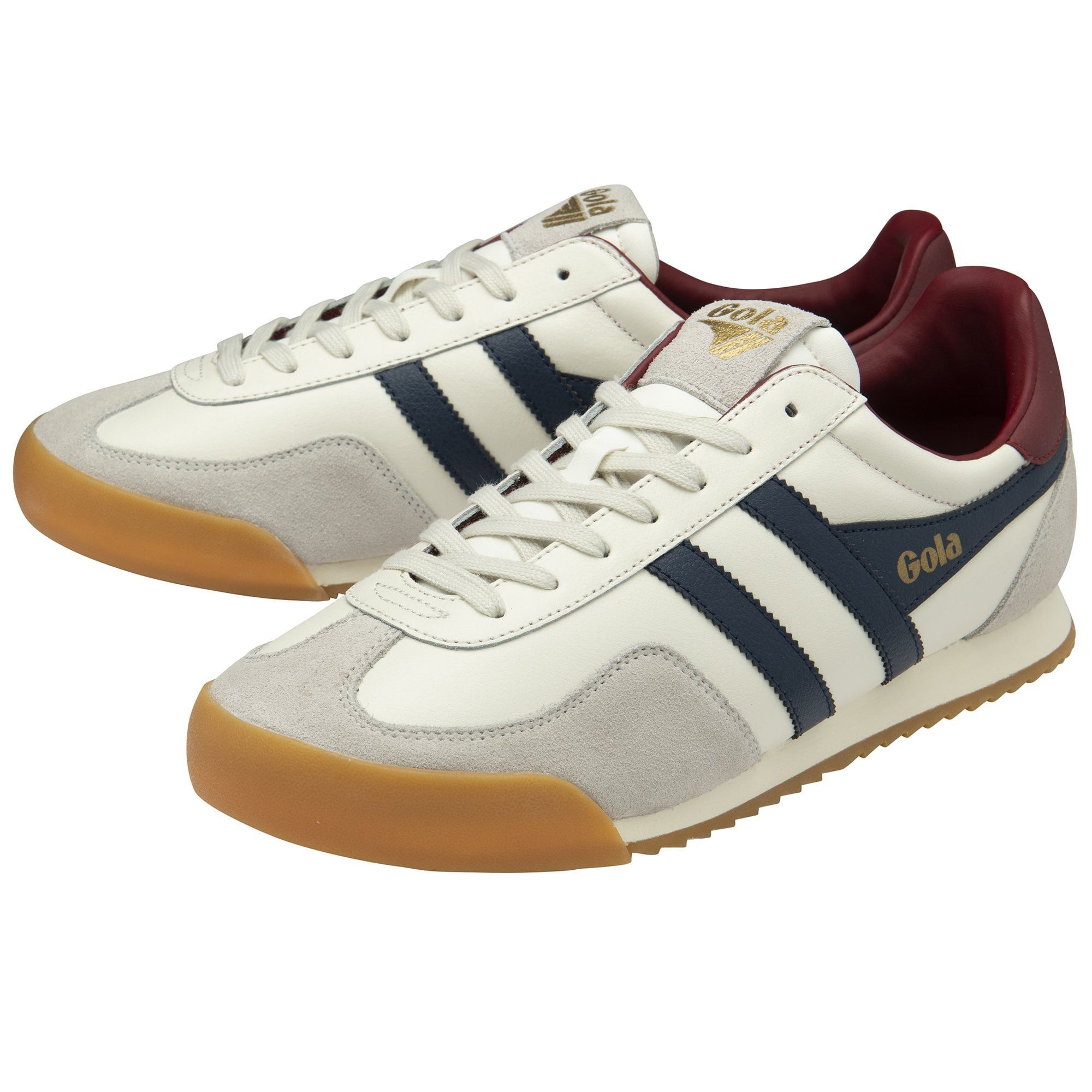 Gola Europa Leder 2025 offweiss/navyblau/dunkelrot Herren Sneaker