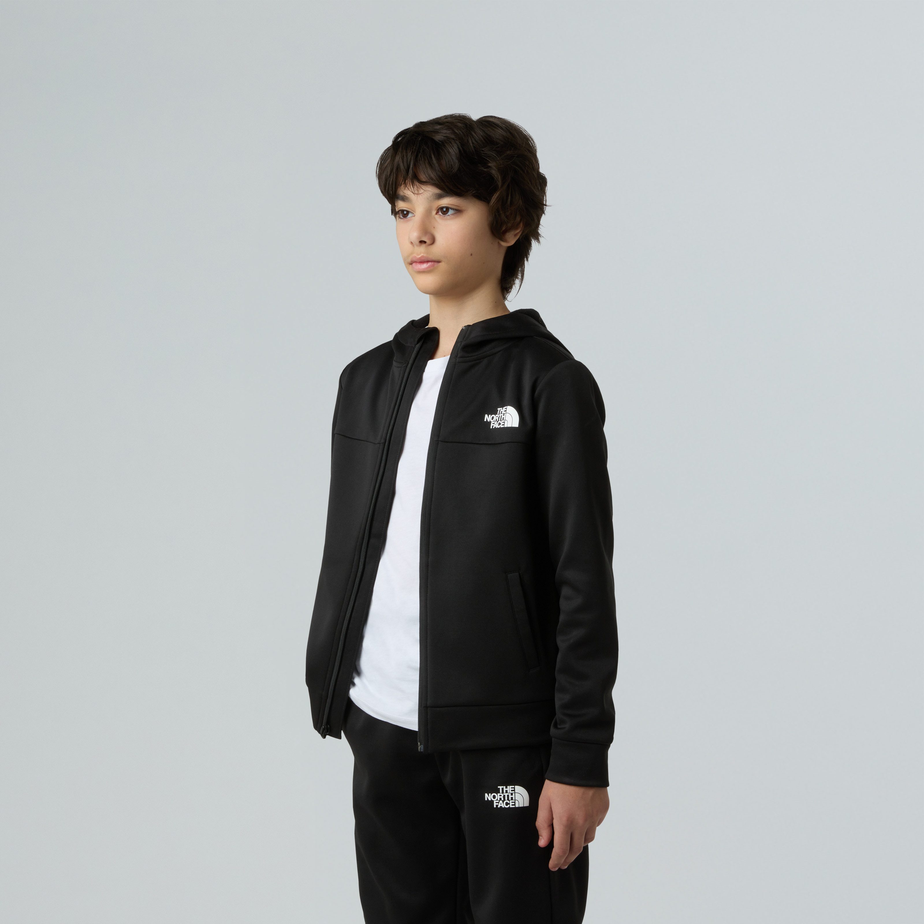 The North Face Fleecejacke TEEN REAXION FZ HOODIE für Jugendliche, sportlicher Stil, mit Reißverschluss