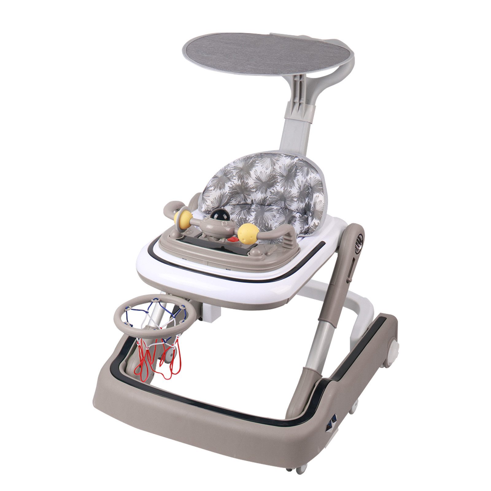 JEOBEST Lauflernhilfe 2 in1 Babywalker Spiel- und Lauflernwagen, Mini Baske günstig online kaufen