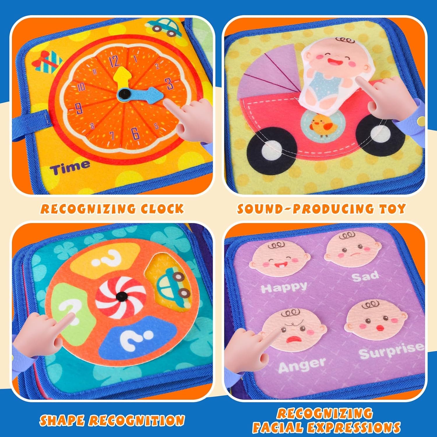 Kramow Stoffbuch Busy Board Montessori Spielzeug günstig online kaufen