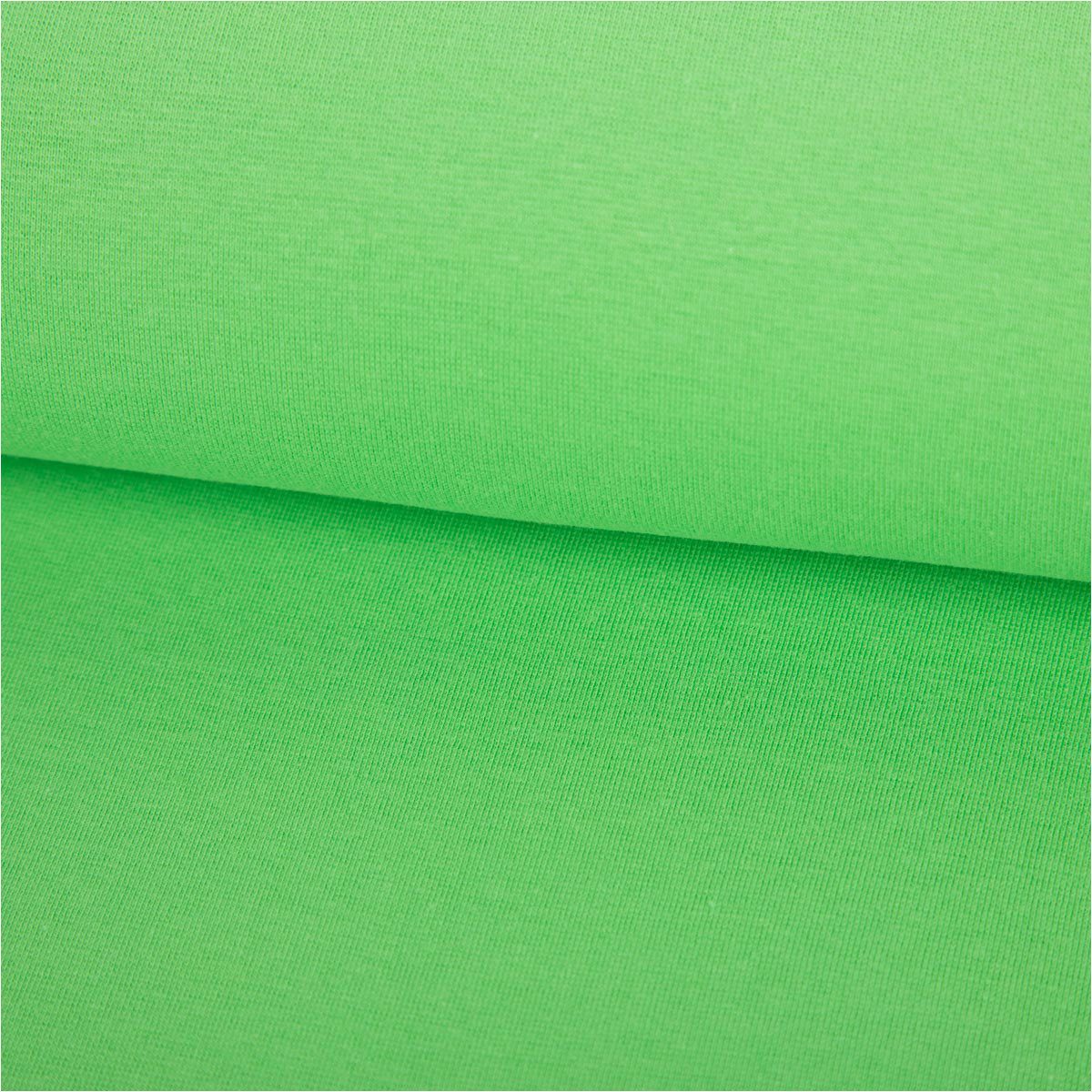 SCHÖNER LEBEN. Stoff Bündchenstoff Bio Organic light lime 35 cm – weiche Schlauchware, nachhaltig