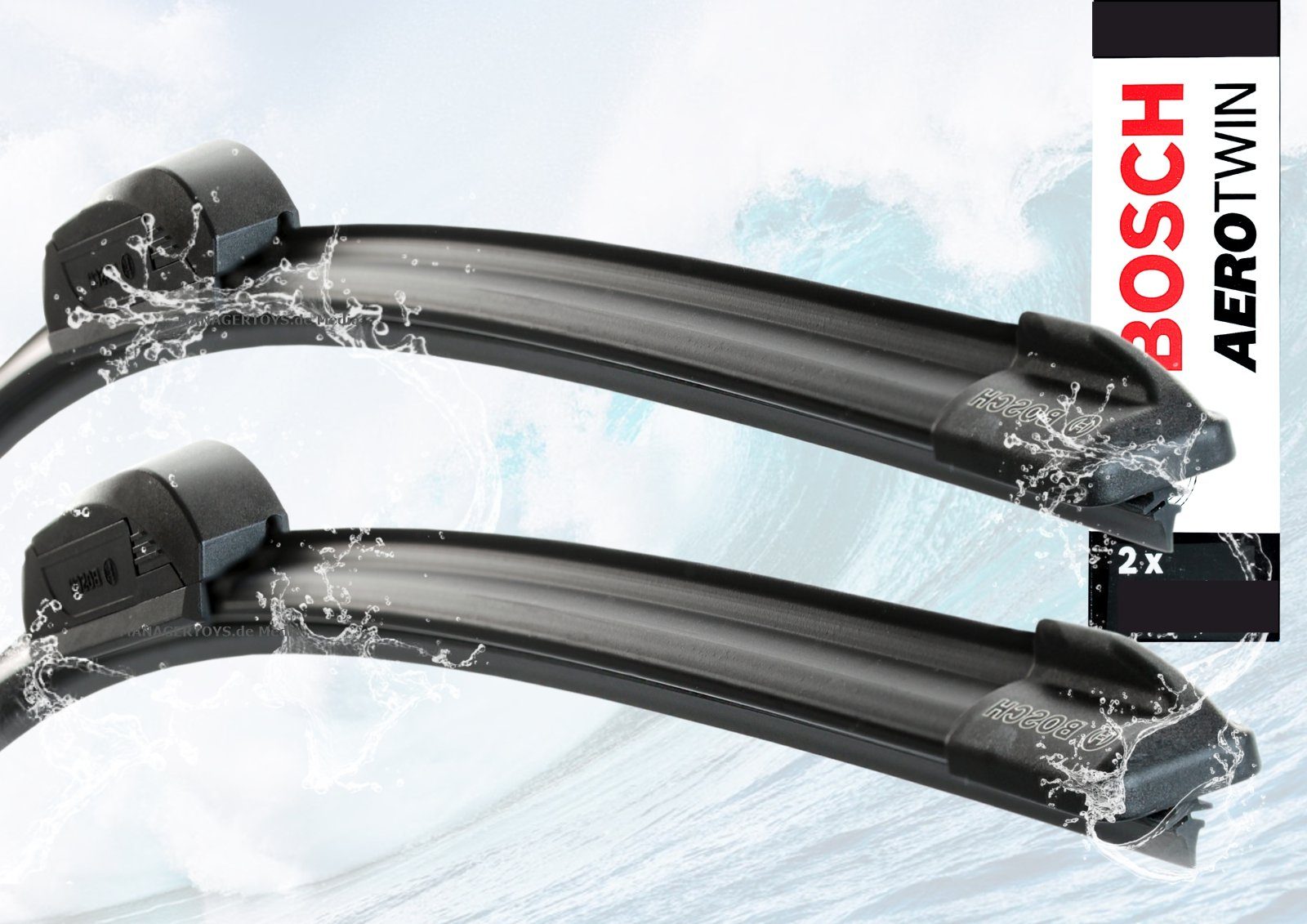 Bosch Automotive Scheibenwischblätter AEROTWIN A 153 S AM468S Scheibenwischer Wischerblätter Set 3397014153 – Bild 4 von 5