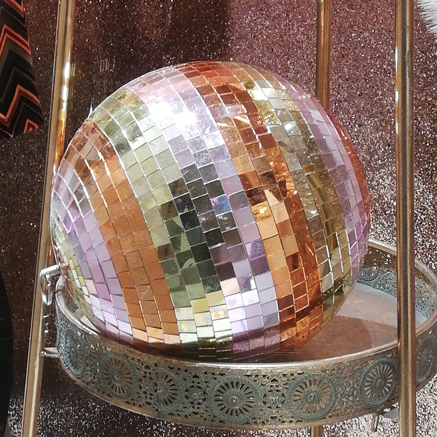 SATISFIRE Discolicht Spiegelkugel 20cm pastellfarben Discokugel Mirrorball günstig online kaufen