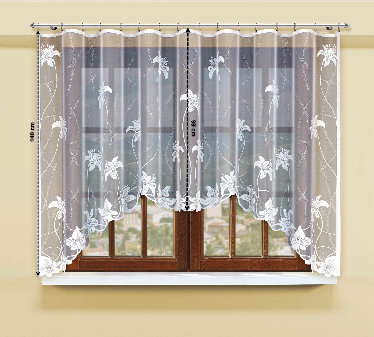 HAFT Gardine LILIEN, Kräuselband günstig online kaufen