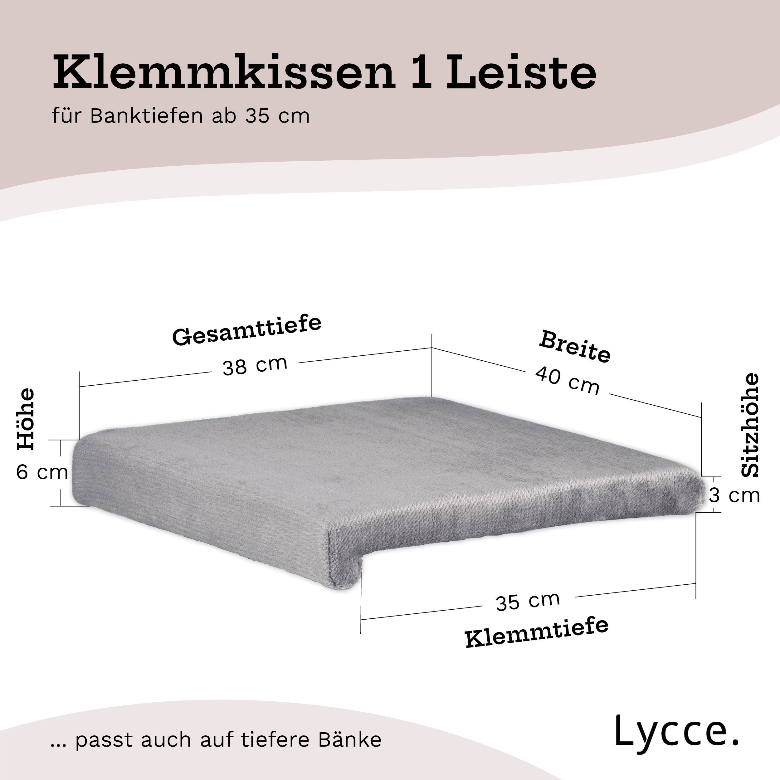 animal-design Bankauflage, (1 St), Klemmkissen - grau breit Germany Klemmtiefe - madi 35cm in 40cm