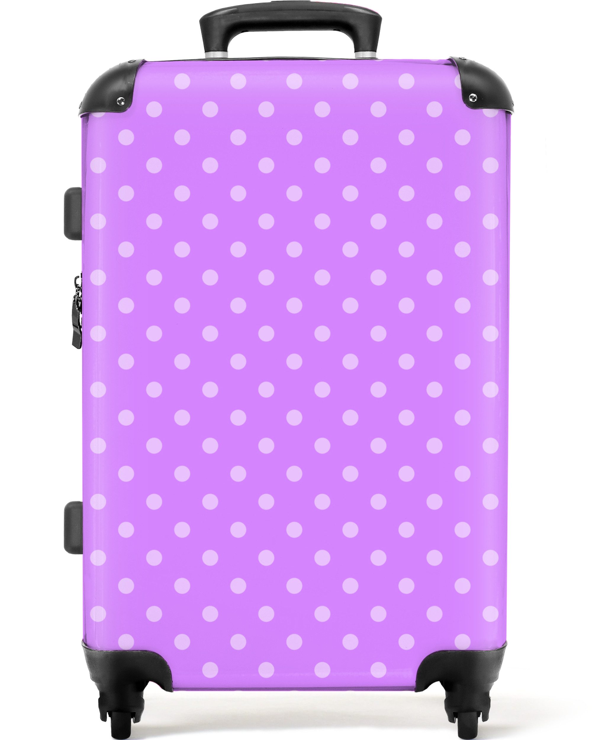 NoBoringSuitcases.com© Hartschalen-Trolley Lila - Muster - günstig online kaufen