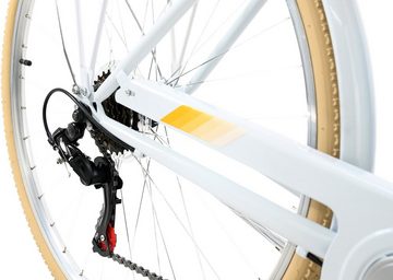 KS Cycling Cityrad Cantaloupe, 6 Gang Shimano Tourney Schaltwerk, Kettenschaltung, mit praktischem Lenkerkorb