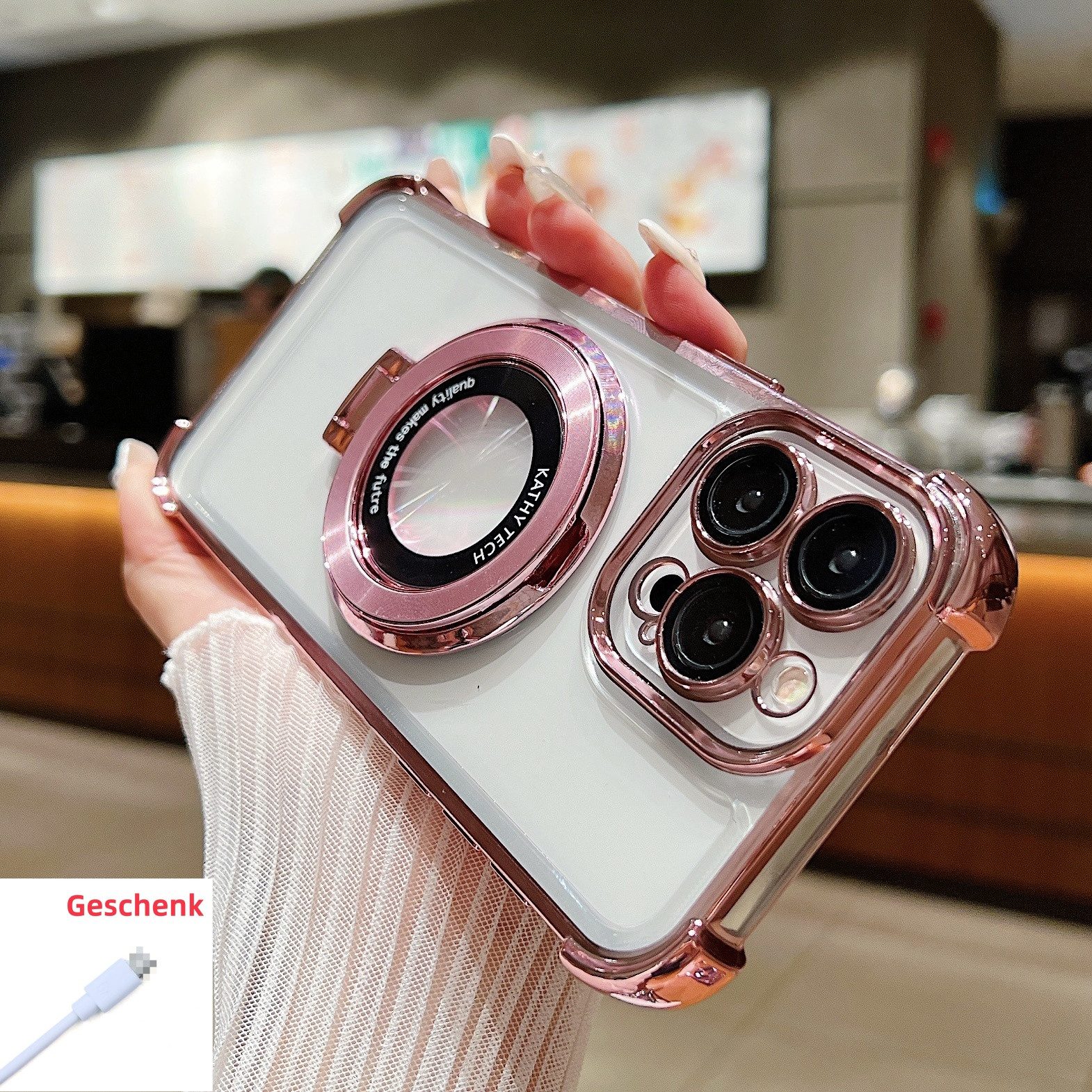 trends for living Handyhülle Magsafe Hülle Mit Ständer für iPhone 16 Pro Max 15 Plus 14 12 Kamera