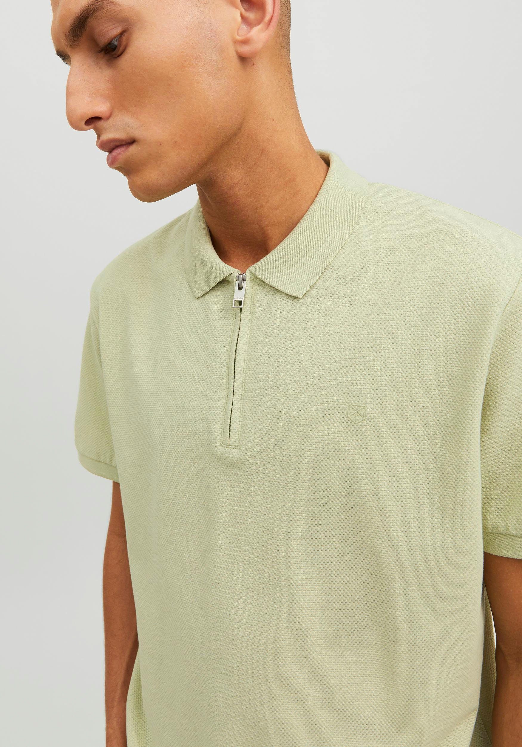 POLO SN SS & Poloshirt JPRBLASCOTT Jack Green Jones ZIP Celadon