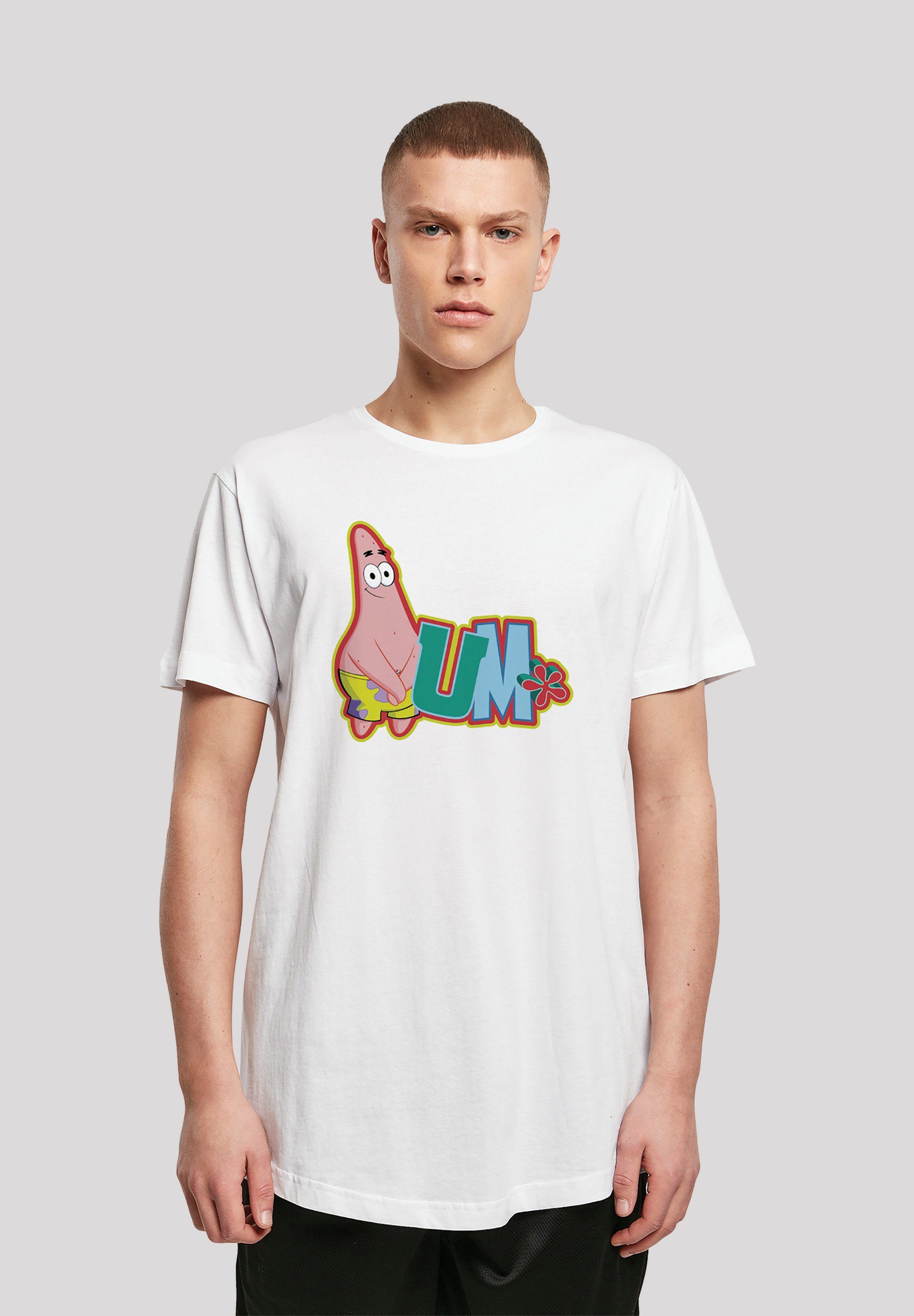 Star Spongebob T-Shirt F4NT4STIC Print Patrick weiß Schwammkopf