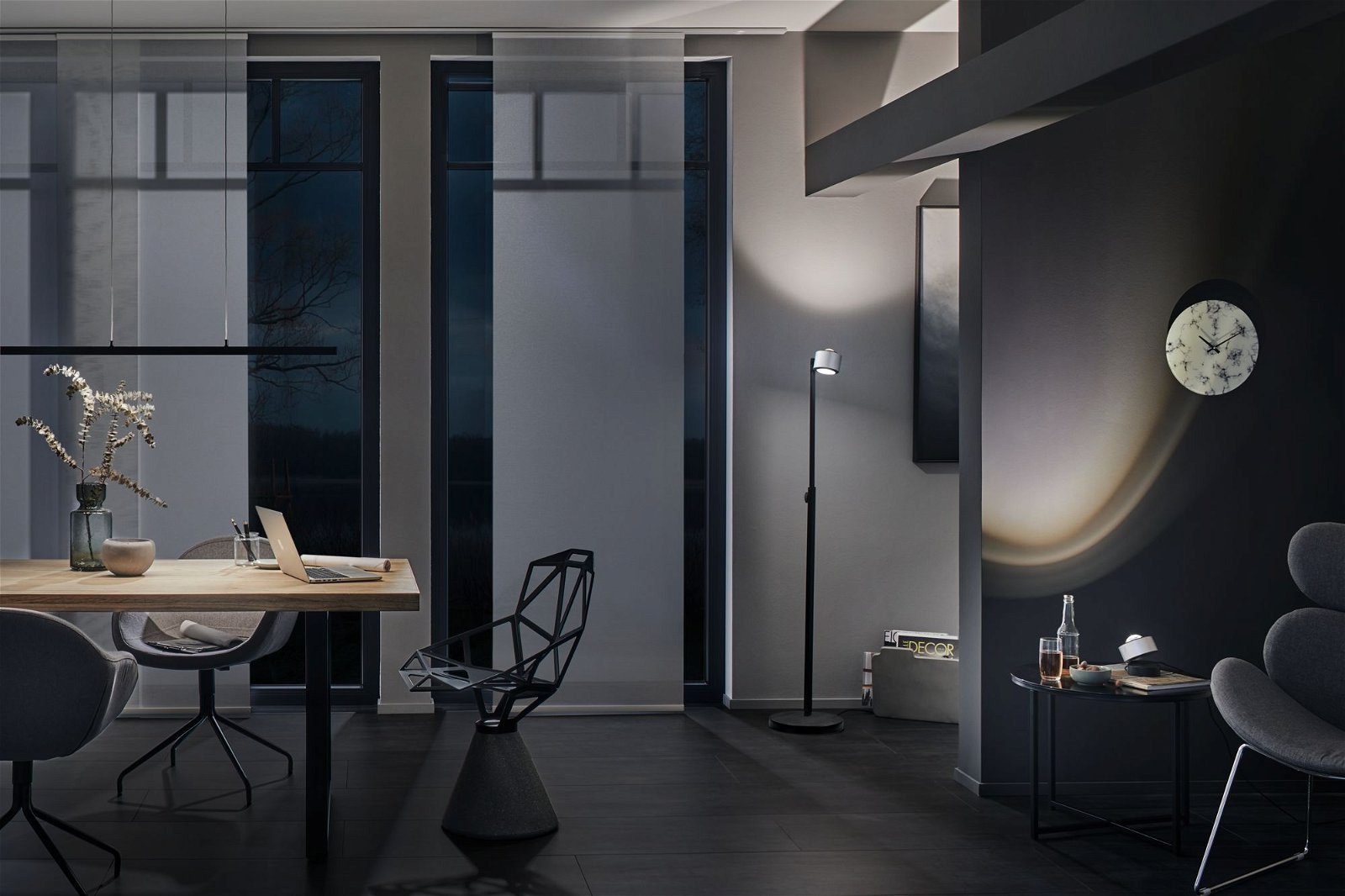 Paulmann LED Tischleuchte Aldan 1x3,5W Schwarz/Alu gebürstet 230V Aluminium, LED fest integriert, Warmweiß, dimmbar