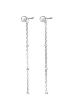 Elli Paar Ohrhänger Hänger Stecker Kugel Minimal Basic 925 Silber, Geo, Kugel