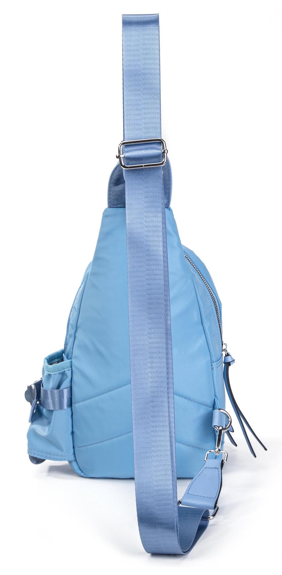 ITALYSHOP24 Schultertasche Damen Crossbody Sling-Tasche Brusttasche Bodybag Unisex Rucksack Reise, Umhängetasche Crossover Crossbag Shopper Handtasche sportlich Reise