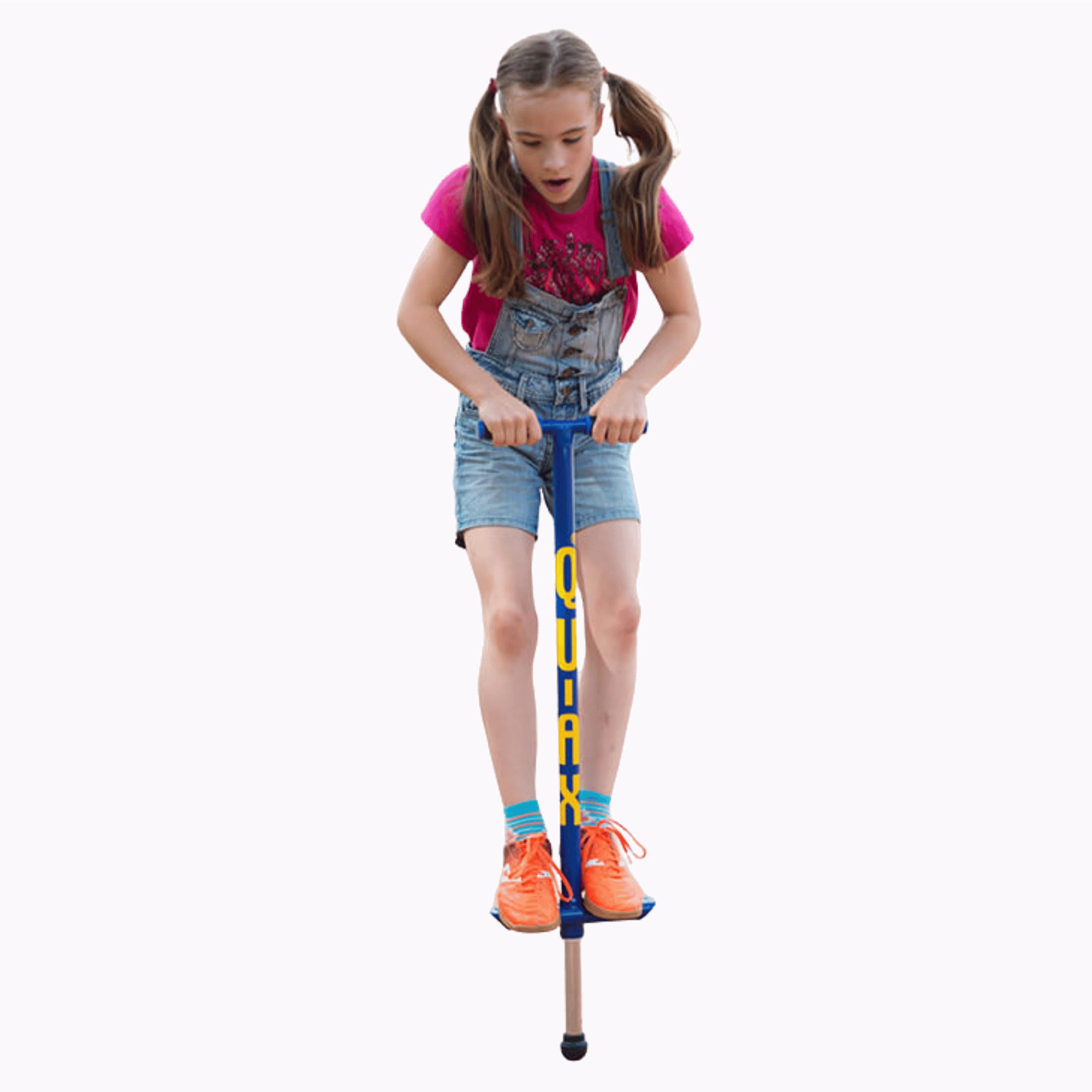 pedalo® Hüpfspielzeug Pogo-Stick Hüpfstab, Sprungstab, Hüpfstange, (komplett montiert einsatzbereit), Federkern, Antirutsch Gummikugel, Griffe gepolstert