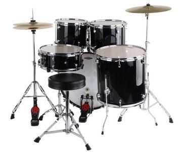 XDrum Schlagzeug Semi 22" Standard,Komplettes Drumset, inkl. Hocker, Drumsticks & Dämpfer, Kesselgrößen: 22", 12", 13", 16", 14" Snare