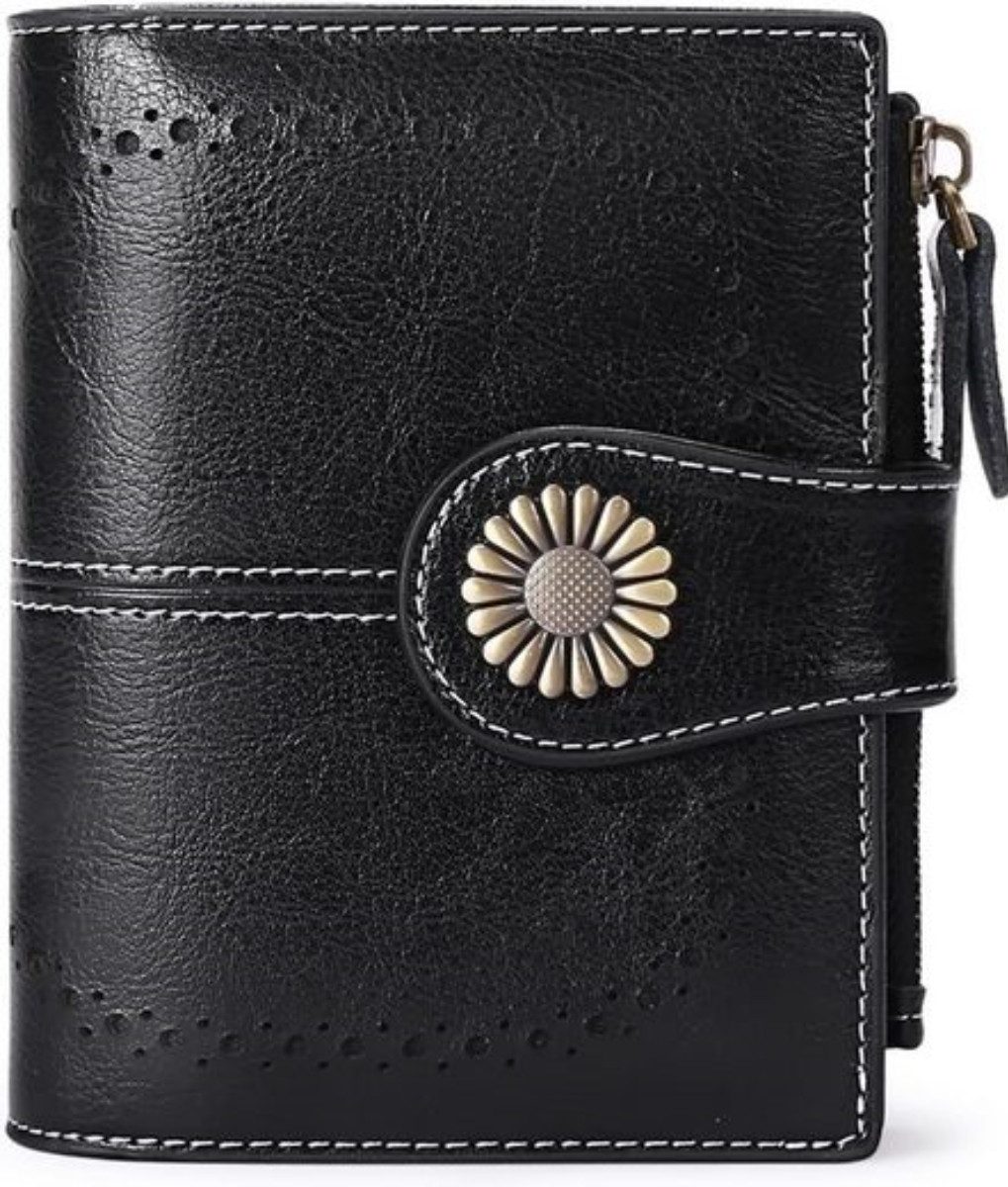 PFCTART Geldbörse Damen 16 Karten RFID Geldbörse aus weichem Leder (mit Kartenetui), Mehrere Notenfächer