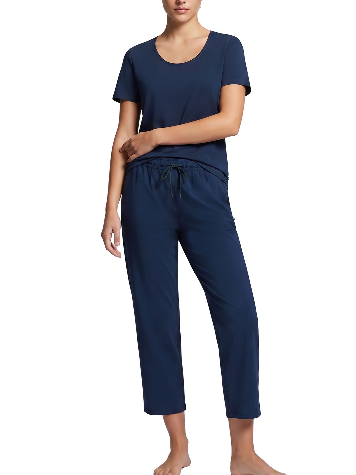 Ammann Pyjama Damen T-Shirt, 7/8 Relaxhose Night & Relax (Packung, 1 tlg) Modal & Baumwolle, seidig weich, Nachtwäsche und Homewear Set