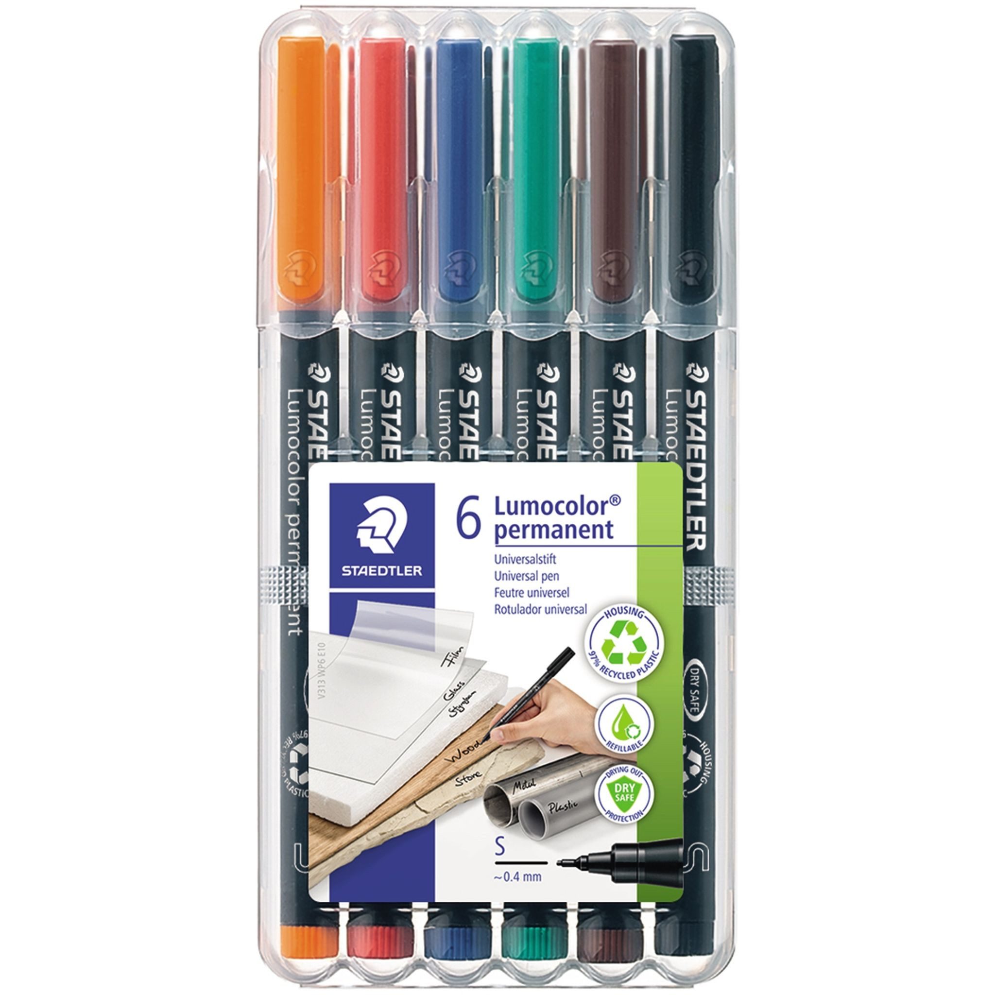 Folienstift Staedtler Folienstift Lumocolor perm.S 6 ST