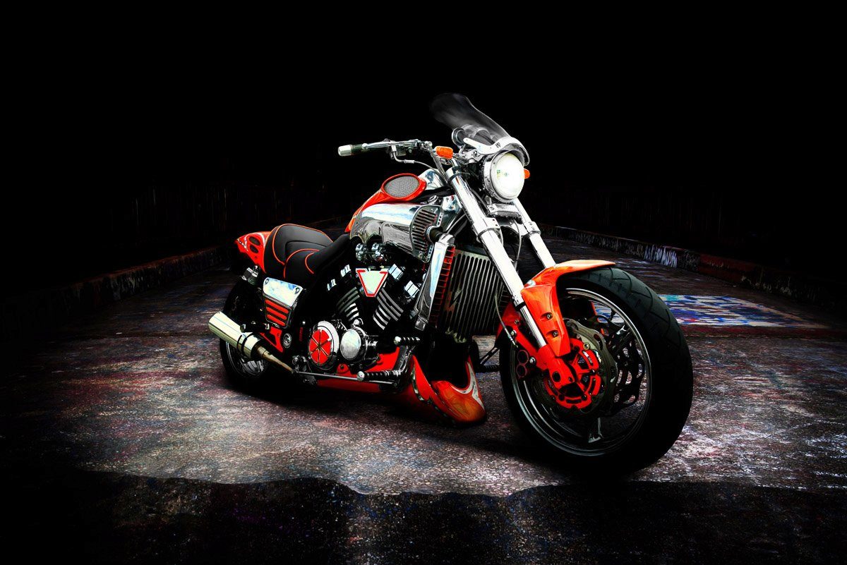 Fototapete Motorrad