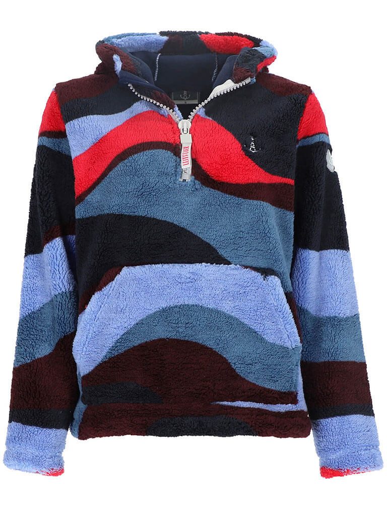 Leitfeuer Kapuzenpullover Damen Fleecehoody All-Over-Print - Modischer Hood günstig online kaufen