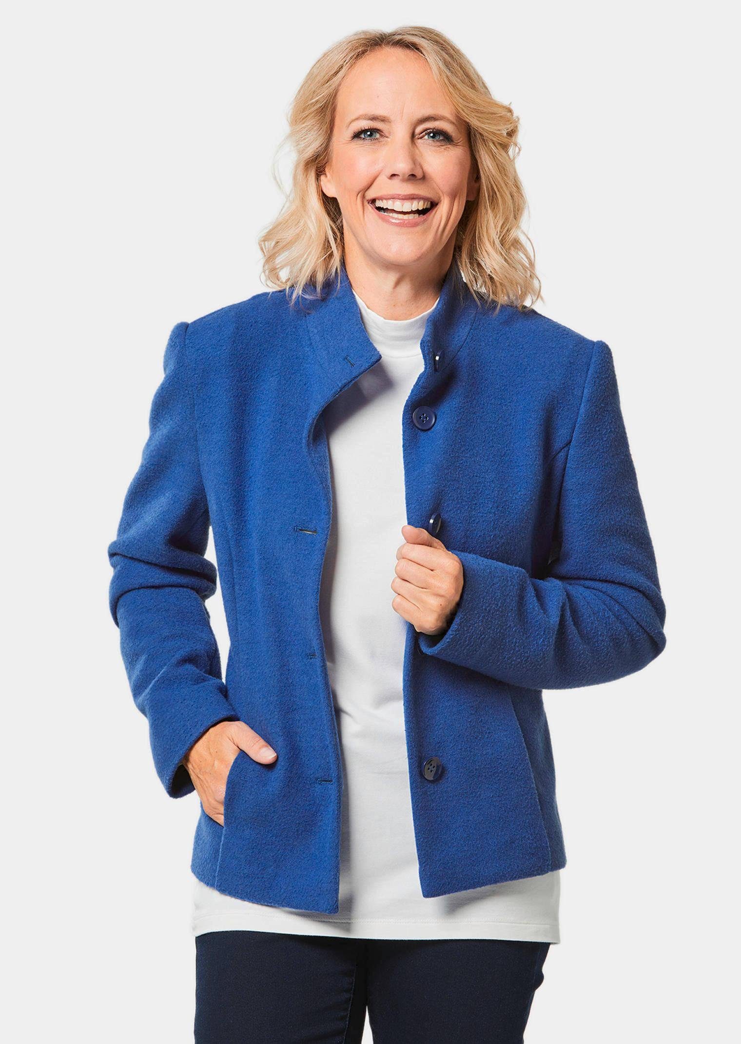 Blouson Blazer mit raffinierter Kragenlösung