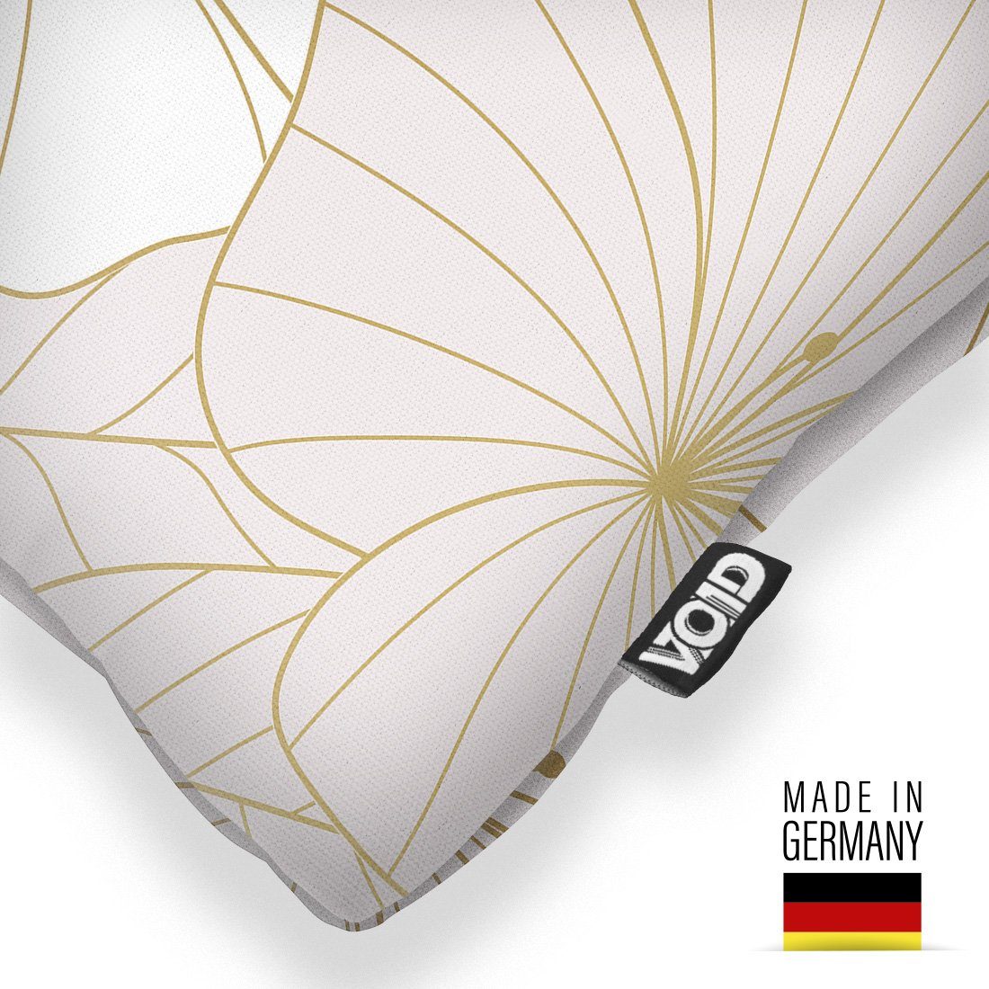 VOID Kissenbezug, (1 Stück), Wildblumen Grafik Blumen geblümt blumen weiss gold blüten blumenmuste