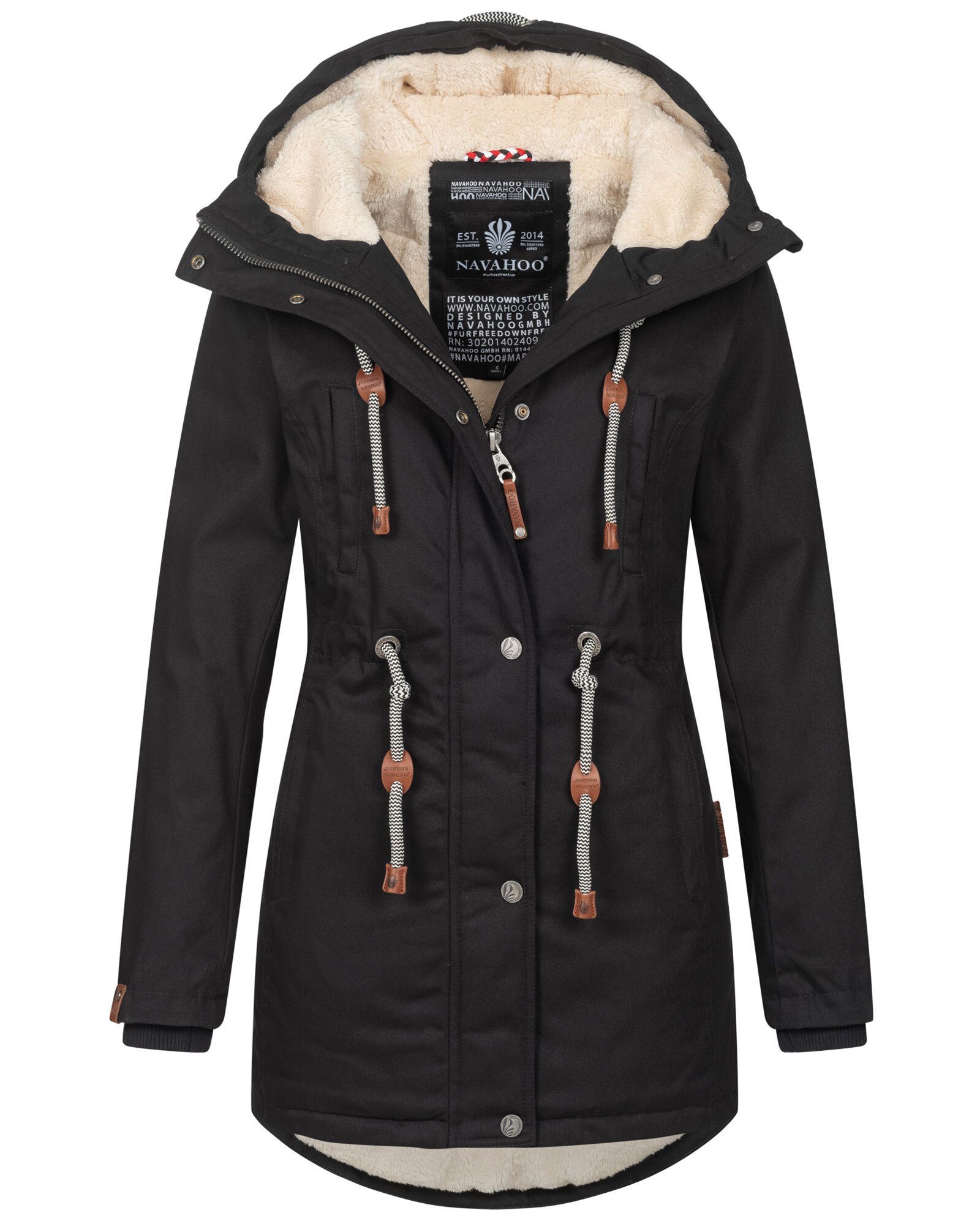 Navahoo Winterjacke Ireliaa mit warmen Teddyfell