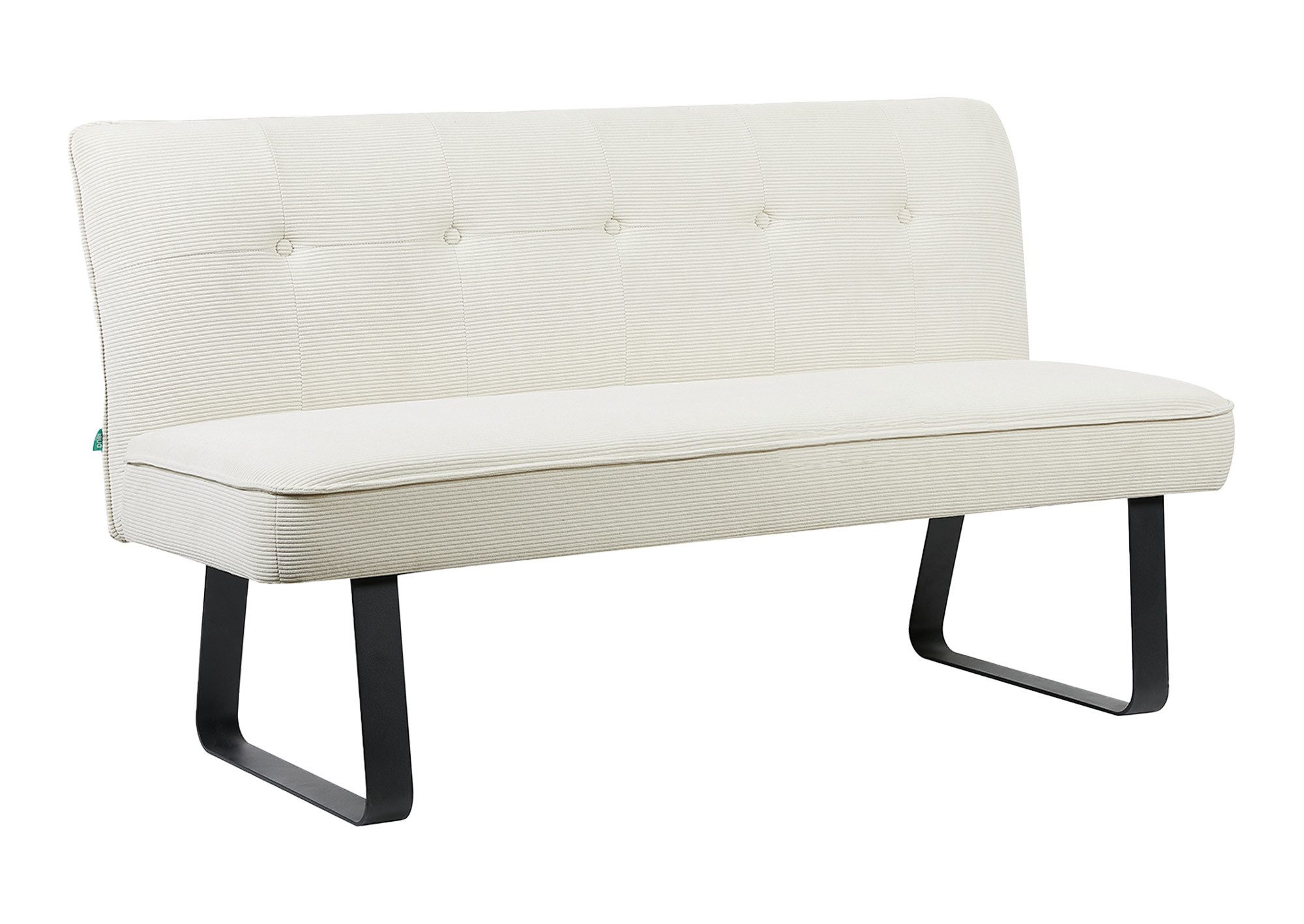 DUBI Möbel Essbank Emilia, Federkernbox gepolstert, mit Rückenlehne, 160cm, Metallgestell