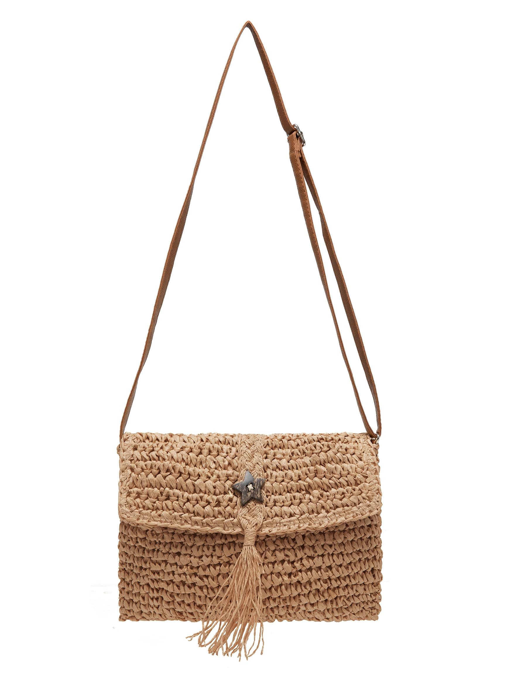 Coonoor Strandtasche Umhängetasche Damen, Strohtaschen für Frauen Crossbody günstig online kaufen