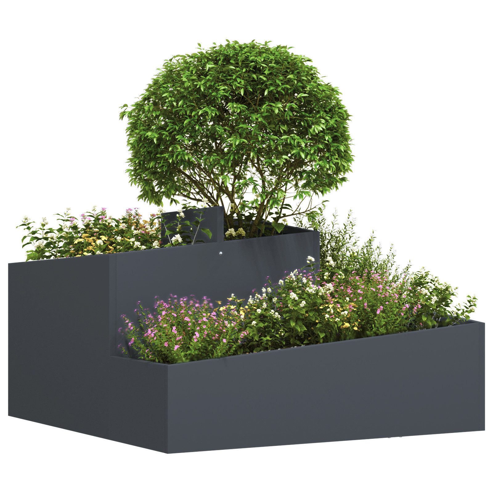 vidaXL Blumentopf Pflanzer Anthrazit 80x80x50 cm günstig online kaufen