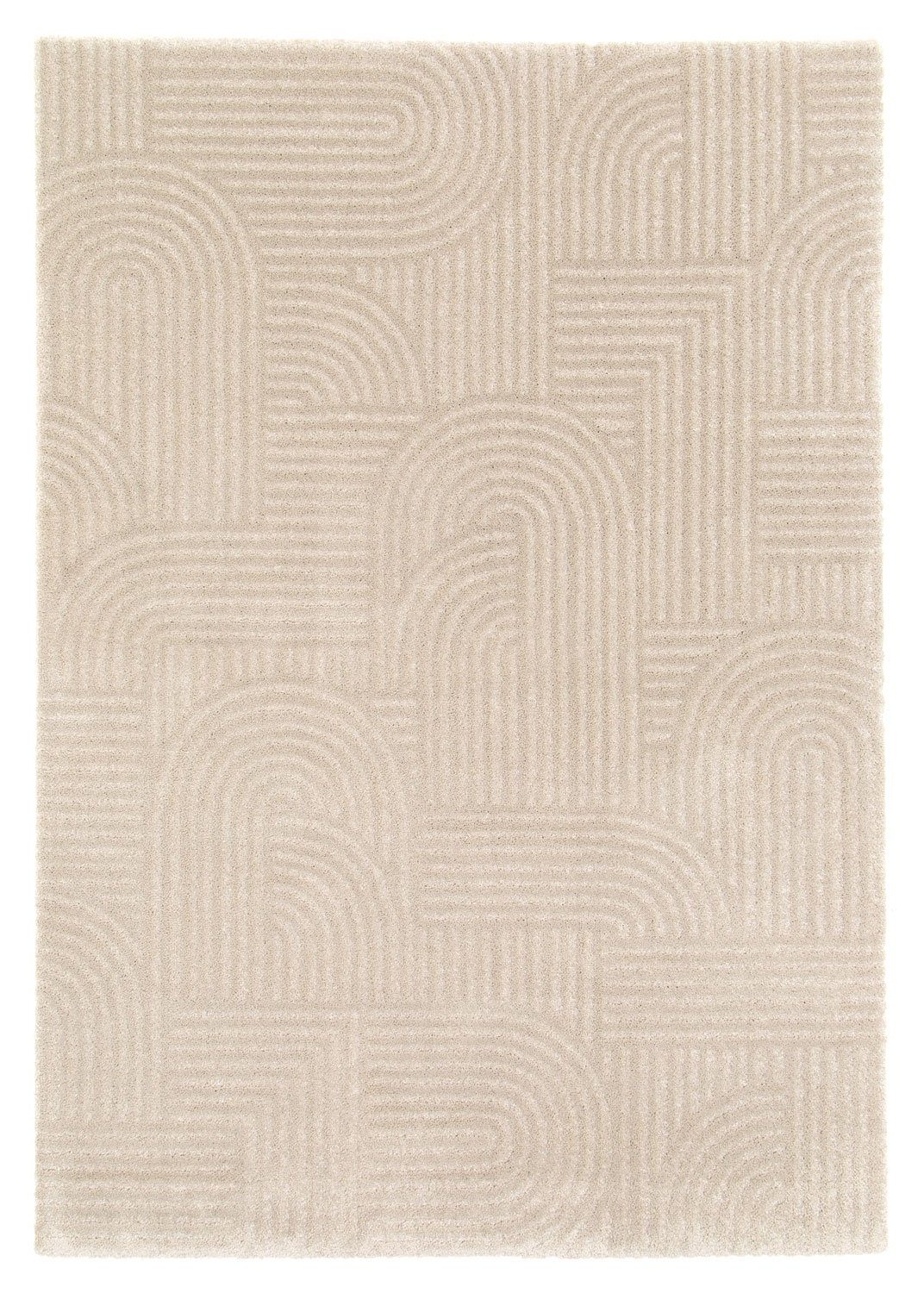 Teppich MOON, Polypropylen, Beige, 120 x 170 cm, Gemustert, rechteckig, Höhe: 17 mm