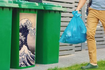 MuchoWow Wandsticker Die große Kluft von Kanagawa - Gemälde von Katsushika Hokusai (1 St), Mülleimer-aufkleber, Mülltonne, Sticker, Container, Abfalbehälter