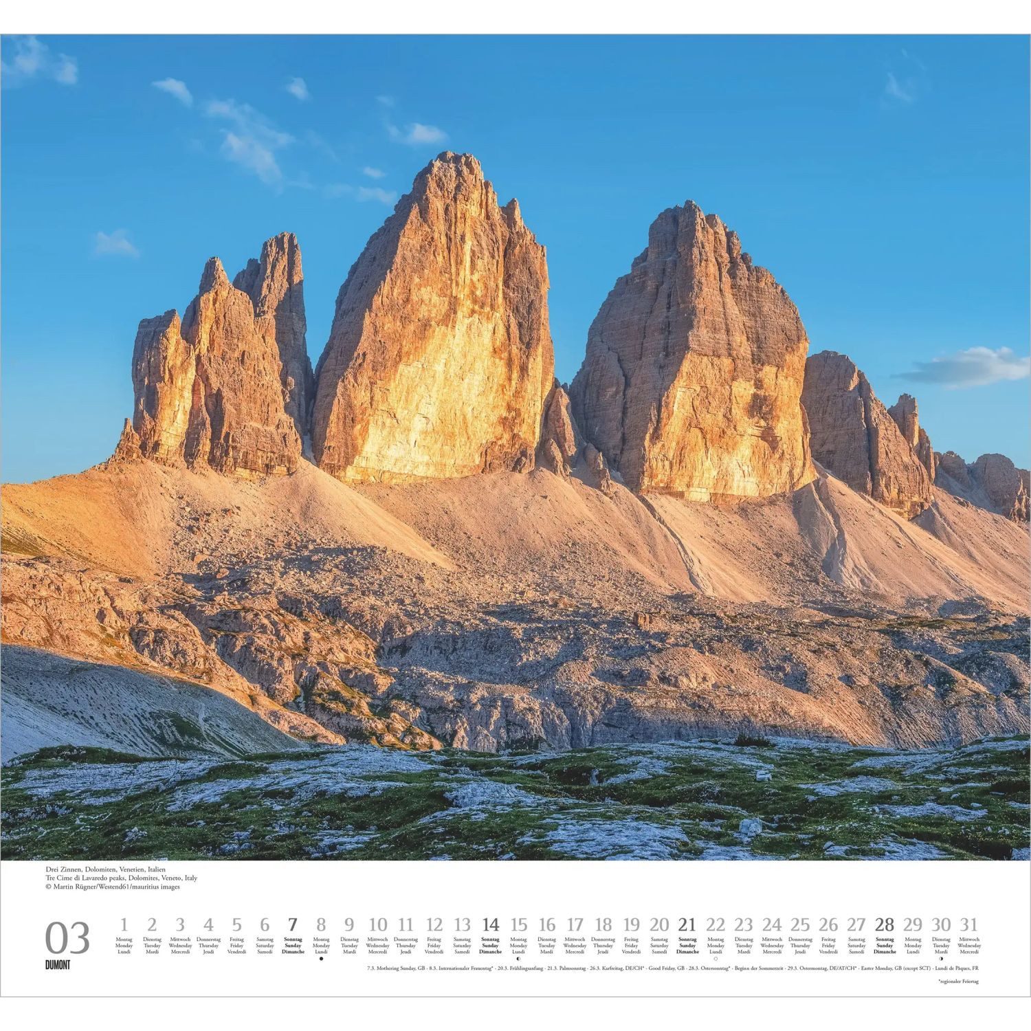 NEUMANN Wandkalender Geliebte Berge 2027
