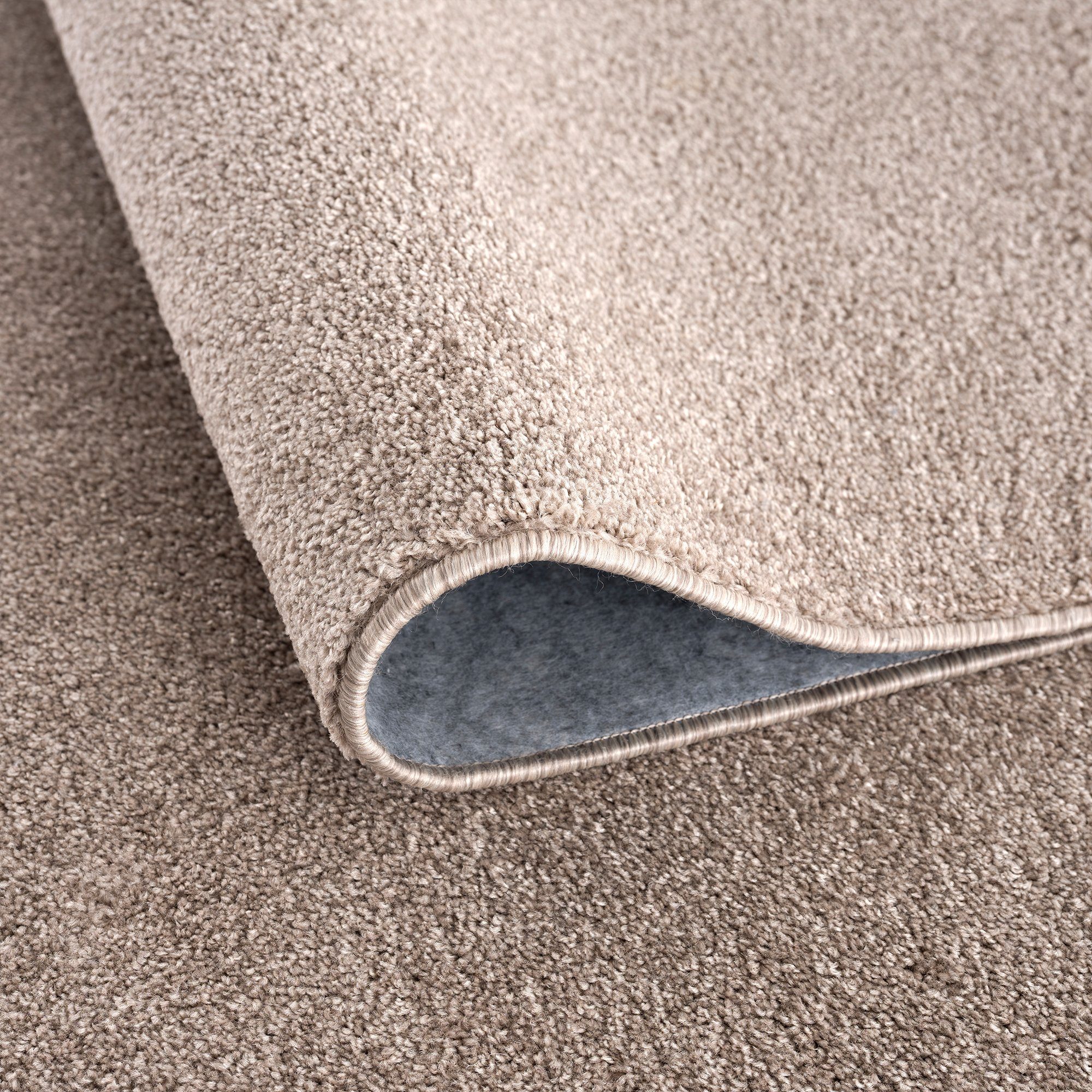 Jimri Teppich Lotus Wohnzimmer Teppich Einfarbig Kurzflor Läufer Uni, Rund, Wohnzimmer Teppich Einfarbig Kurzflor Läufer – Bild 4 von 5