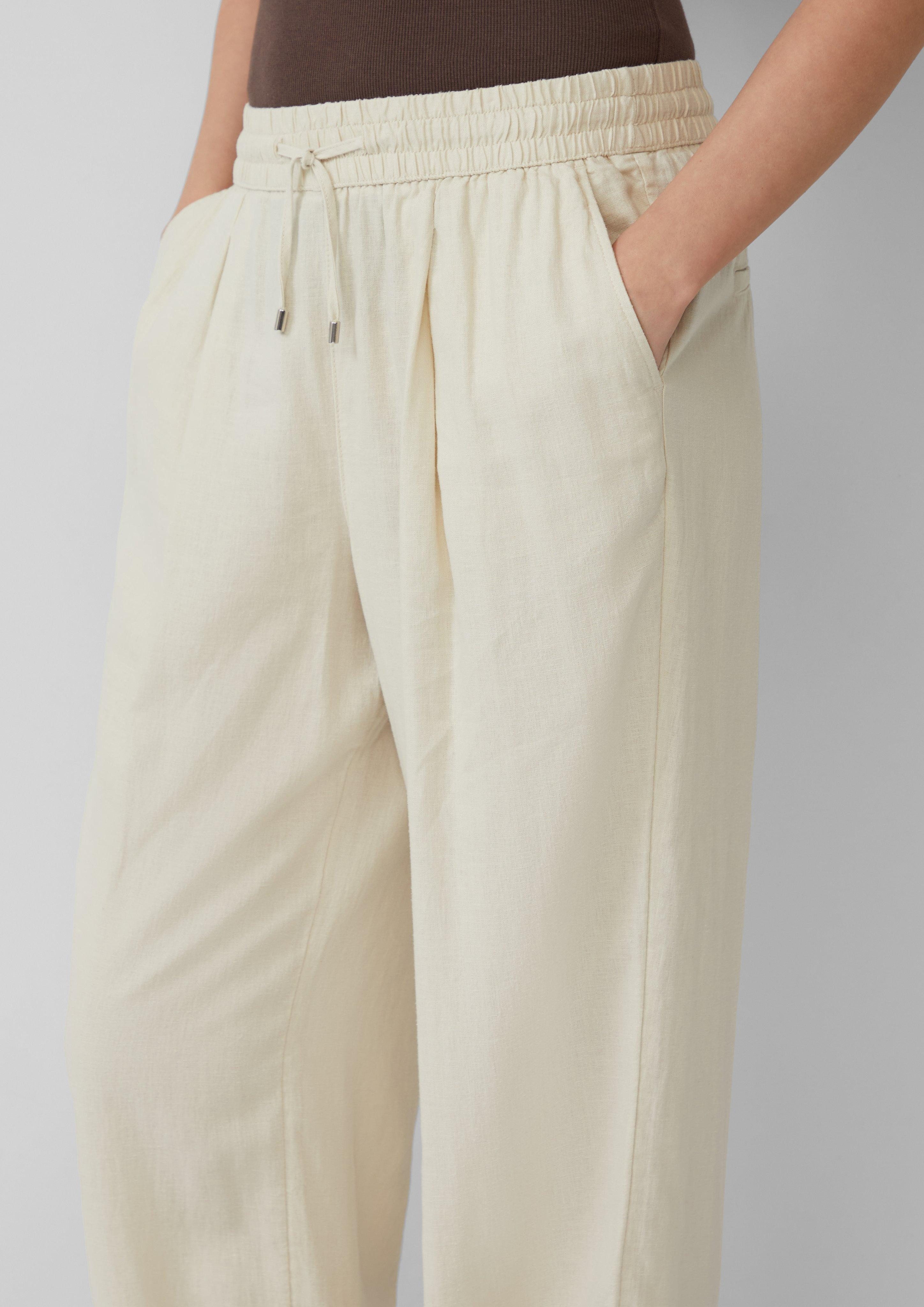 s.Oliver Stoffhose Leichte Leinenmix-Hose mit Elastikbund günstig online kaufen