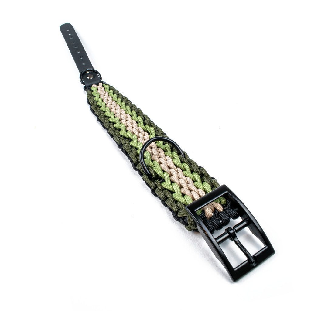 Tierluxe Hunde-Halsband Natur, Paracord, Handgemacht
