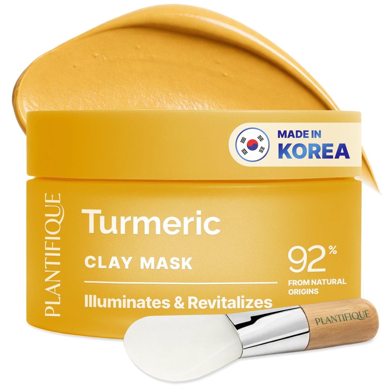 PLANTIFIQUE Gesichtsmaske Koreanische Gesichtsmaske mit Avocado, Fango & Superfoods – 110 g Korean Clay Face & Body Mask, Tonerde Maske Körper und Gesicht Anti Pickel Poren Mitesserentferner