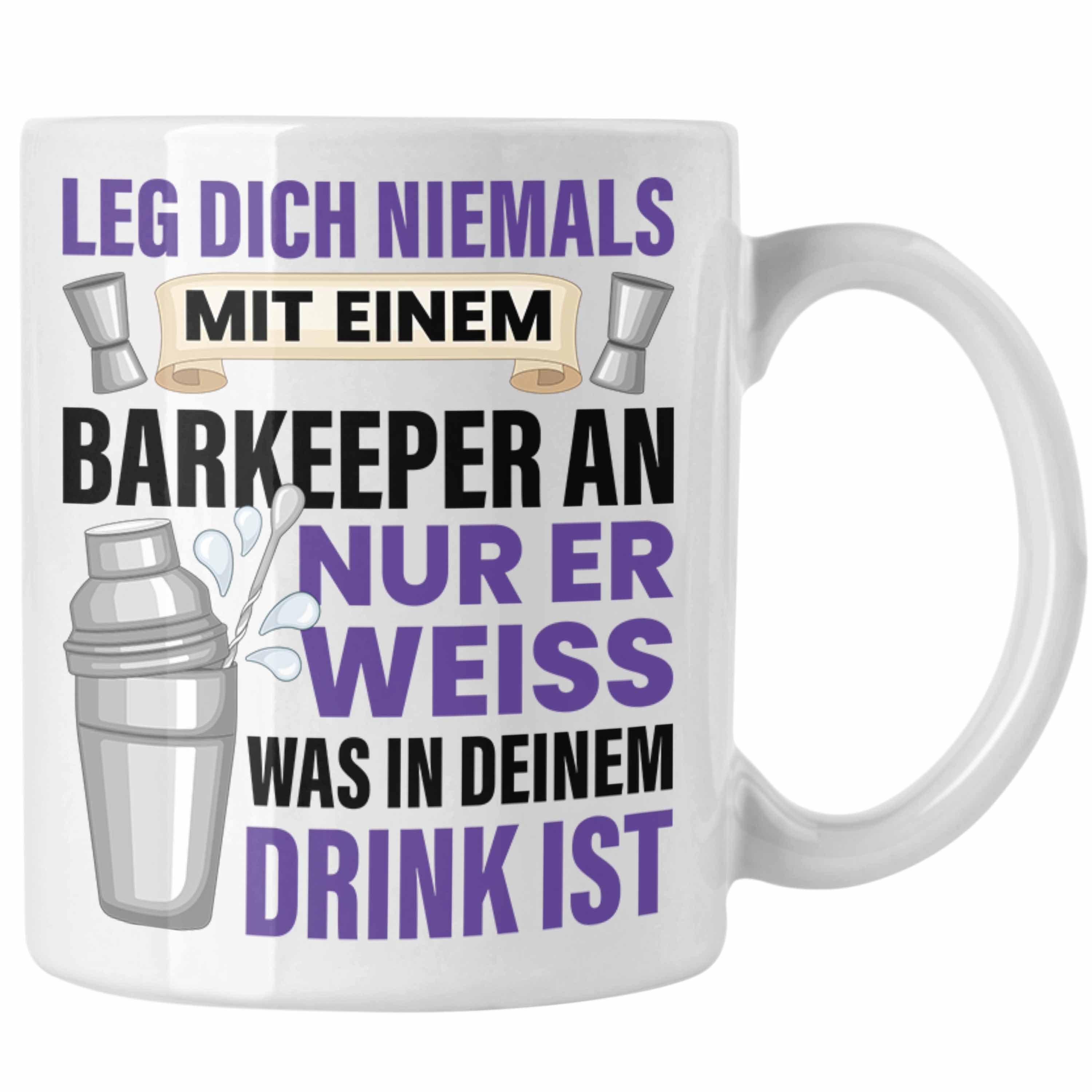 Trendation Tasse Barkeeper Tasse Geschenk Barmann Getränkemischer Spruch  Barmixer Gesch