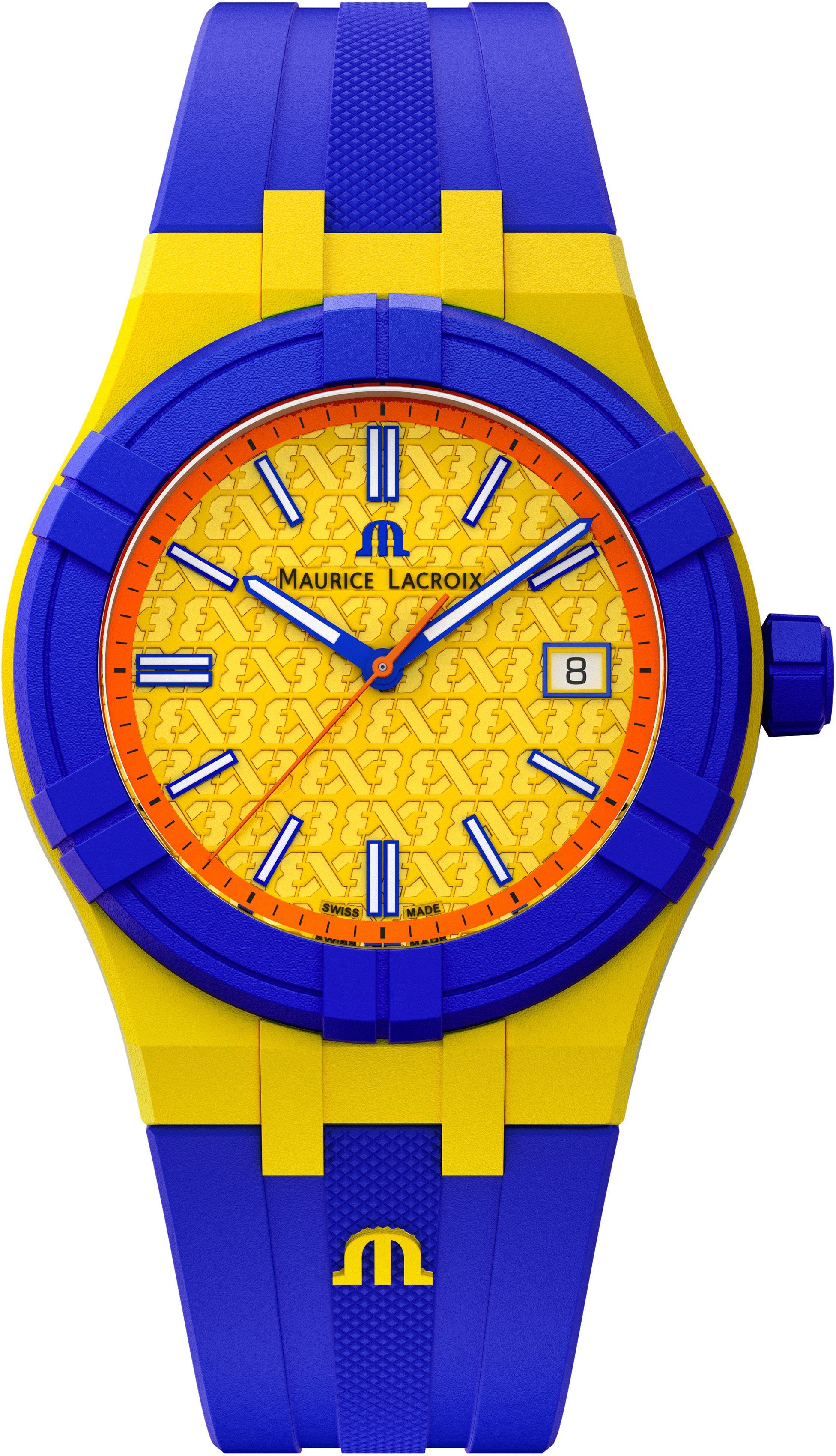 MAURICE LACROIX Quarzuhr Aikon #Tide Special Edition FIBA, AI2008-68YZ8-800-0, Armbanduhr, Herrenuhr, Swiss Made