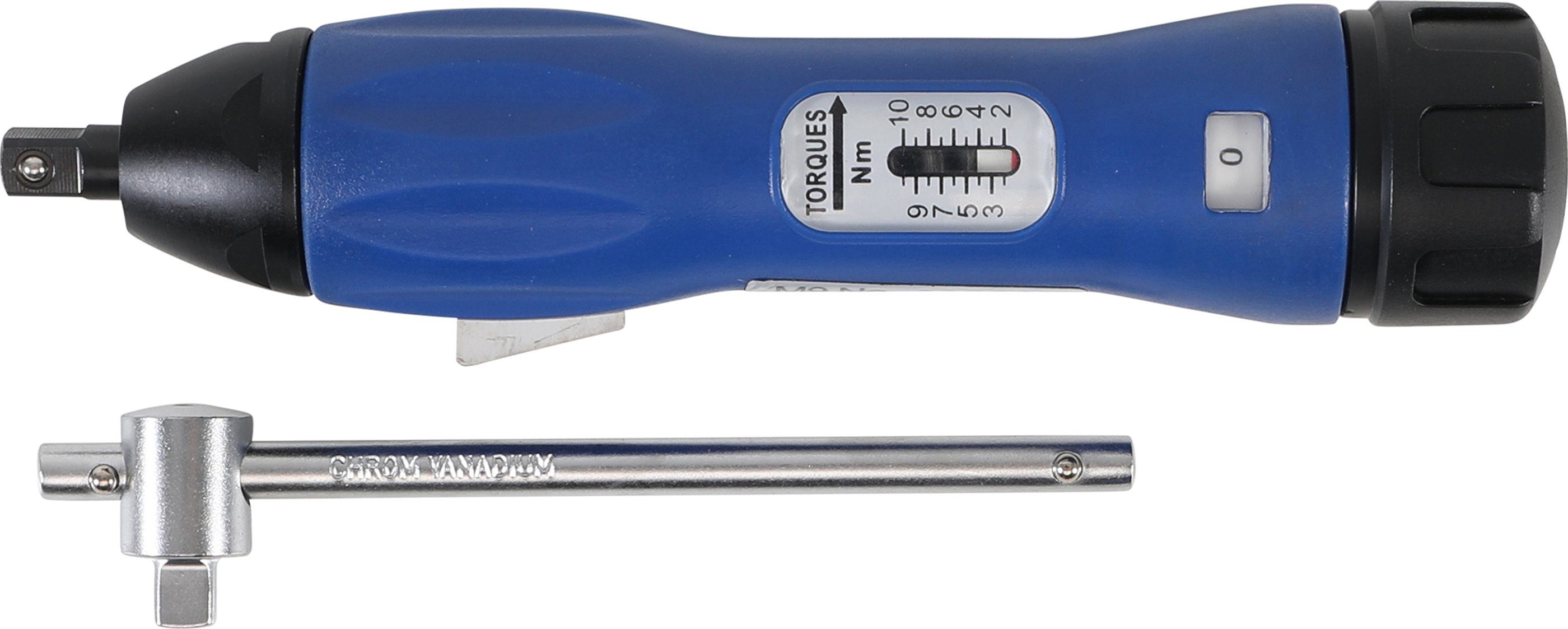 BGS technic Drehmomentschlüssel Drehmomentschrauber, Abtrieb Außenvierkant 6,3 mm (1/4), 2 - 10 Nm (1 St)