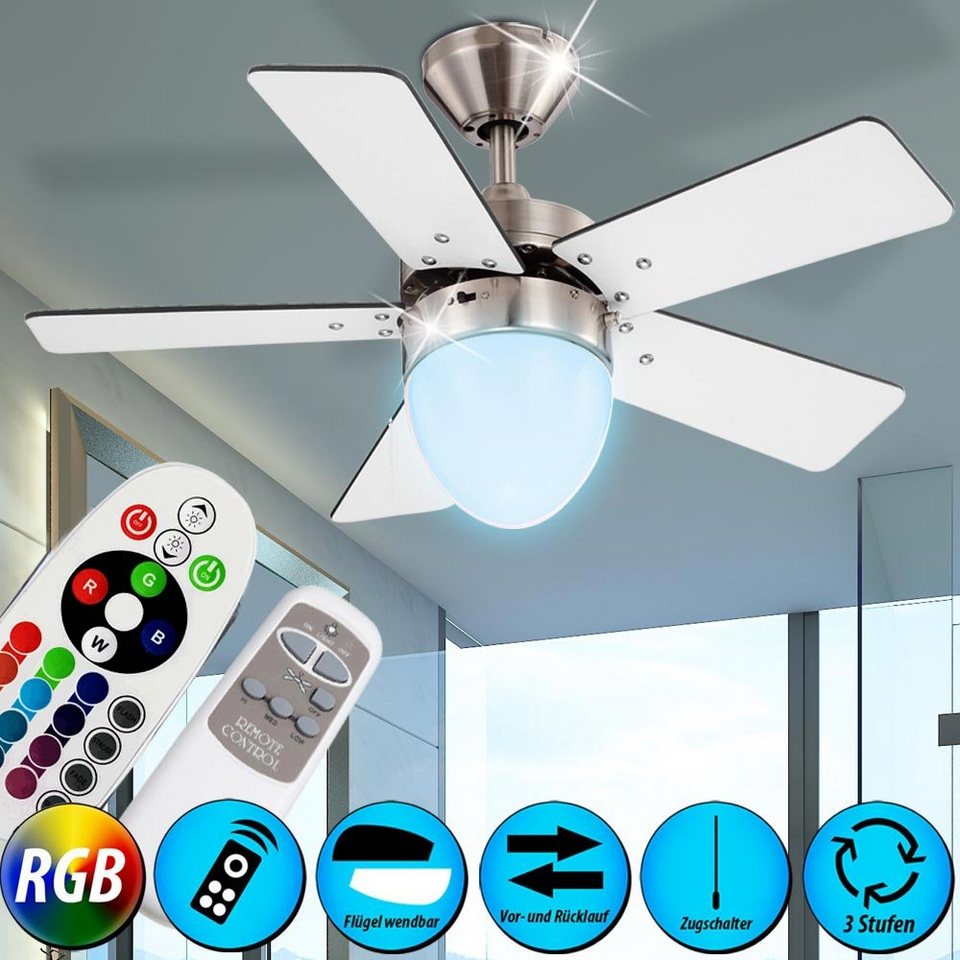 etc-shop Deckenventilator, Decken Ventilator Wohn Zimmer Fernbedienung