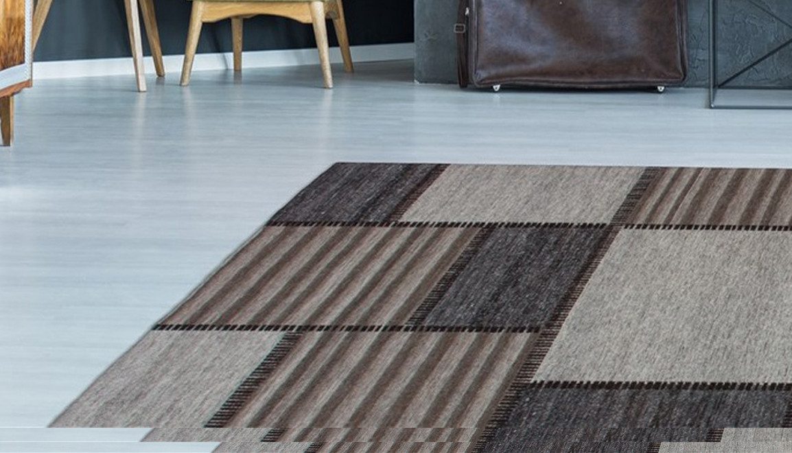 Kayoom Teppich Phoenix 112, rechteckig, Höhe: 6 mm, Dezenter Jacquard-Teppich, Flachflor, Aus pflegeleichten Materialien