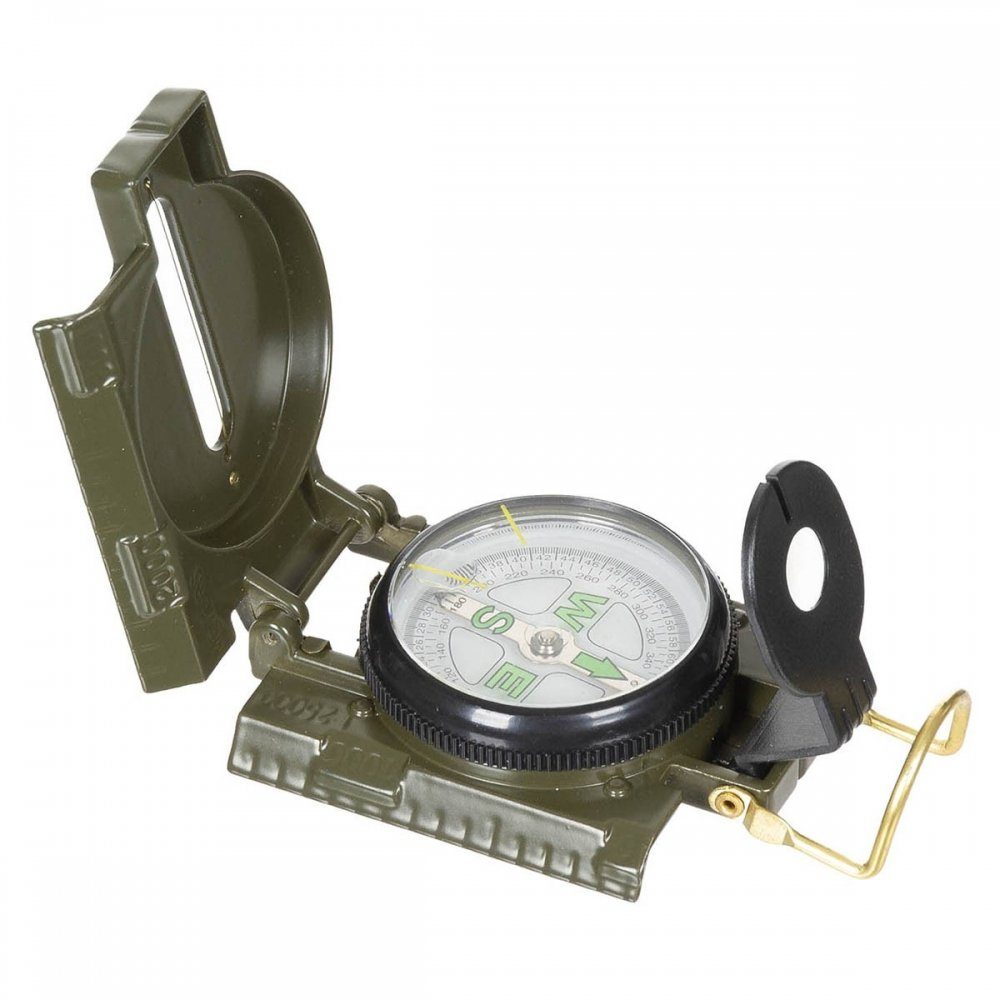 MFH Kompass Kompaß, US-Typ, Metallgehäuse, flüssigkeitsgedämpft