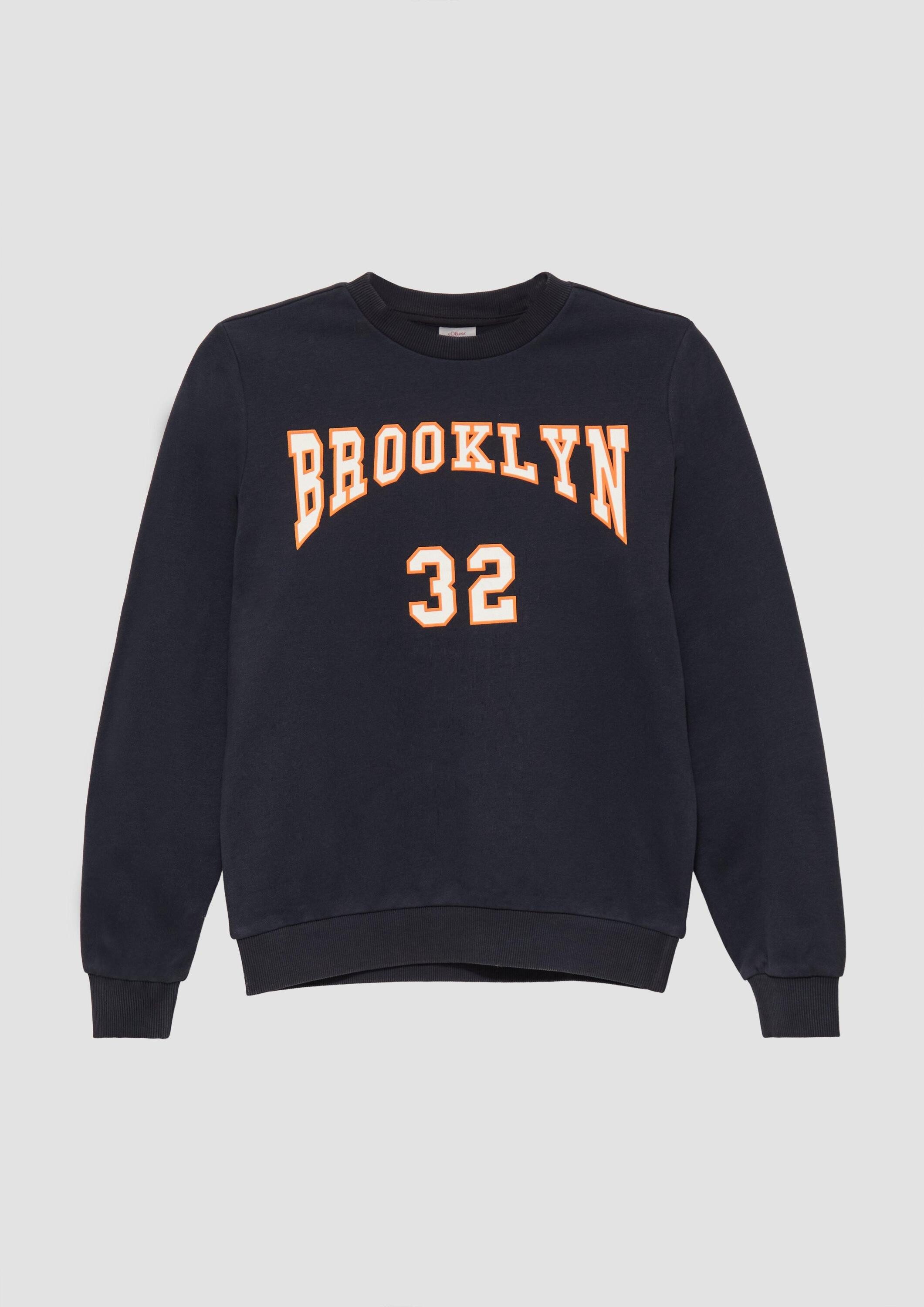 s.Oliver Sweatshirt Sweatshirt Sweatshirt mit Garment Dye und Schriftprint günstig online kaufen