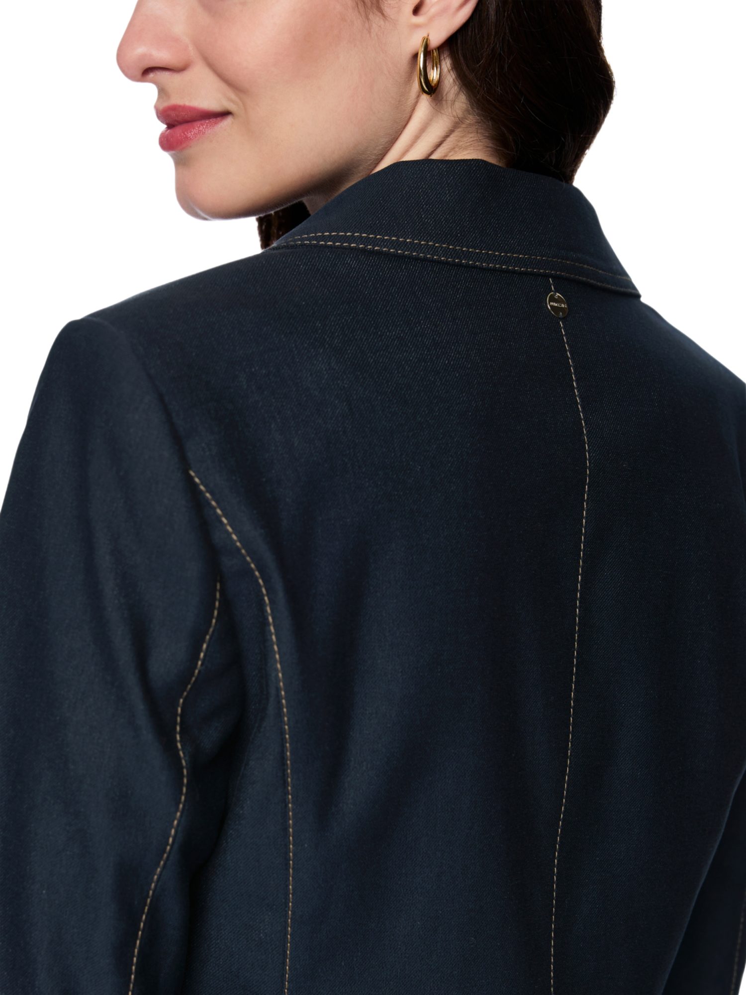 Marc Cain Jackenblazer AC.1 - A - Prairie Muse blau,Casual,Polyester,Unifarben,Reverskragen,Lang,Regular Fit