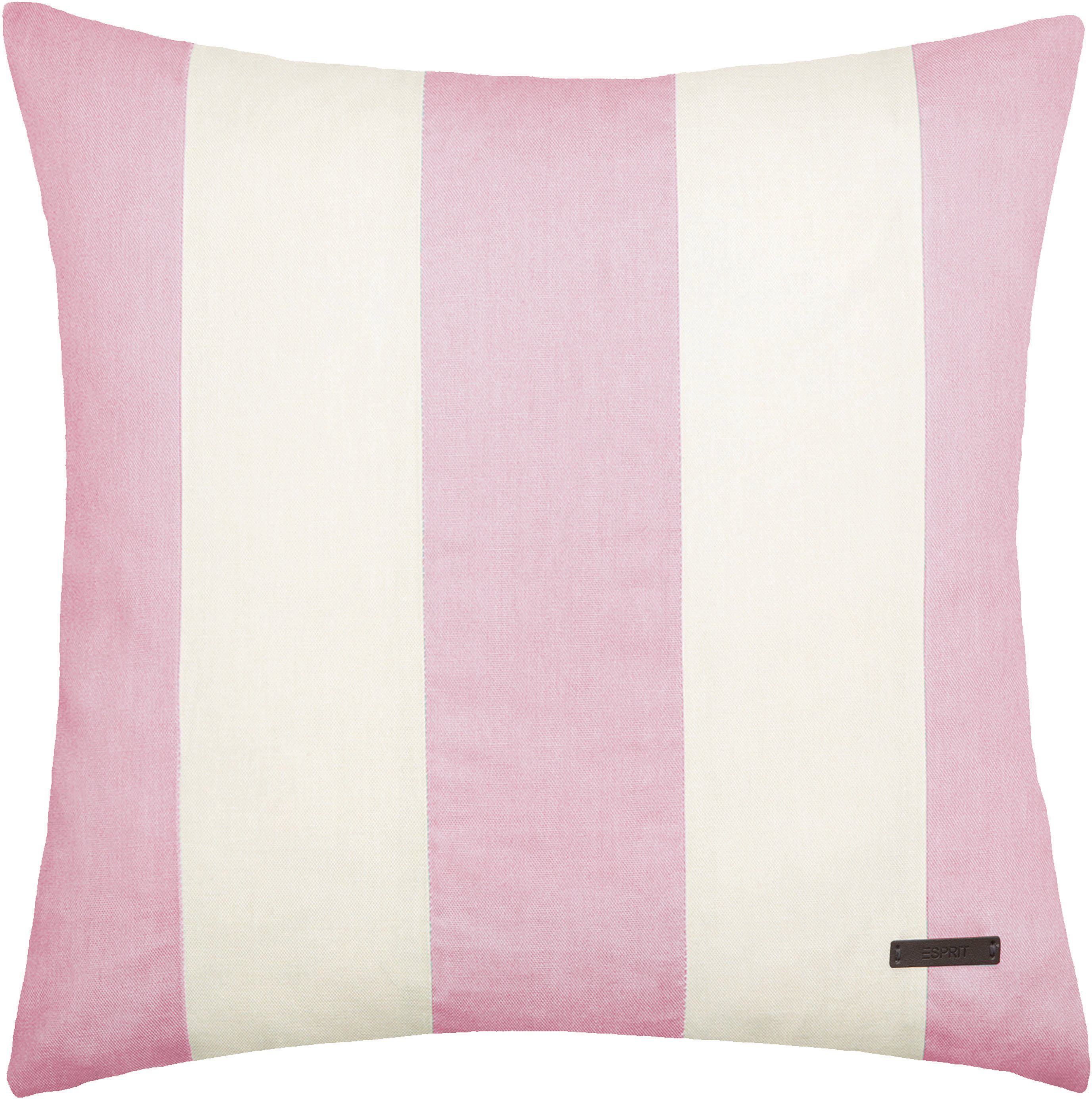 Esprit Dekokissen Neo Stripe, mit Streifen, Kissenhülle ohne Füllung, 1 Stück flieder/rosa/mauve
