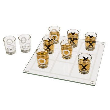 Out of the Blue Gläser-Set Glas-Trinkspiel Tic Tac Toe, mit 9 Gläsern ca. 22 x 22 cm im Geschenkkarton
