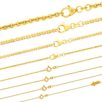 HOPLO Goldkette Goldkette Ankerkette Довжина 38cm - Breite 0,8mm - 333-8 Karat Gold, Made in Germany