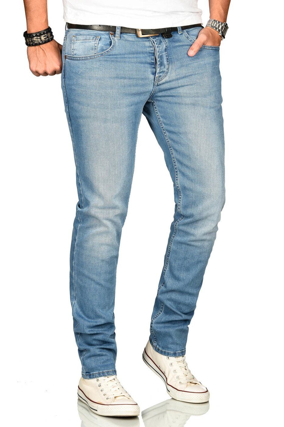 blau Alessandro ASAngelo Salvarini Straight-Jeans